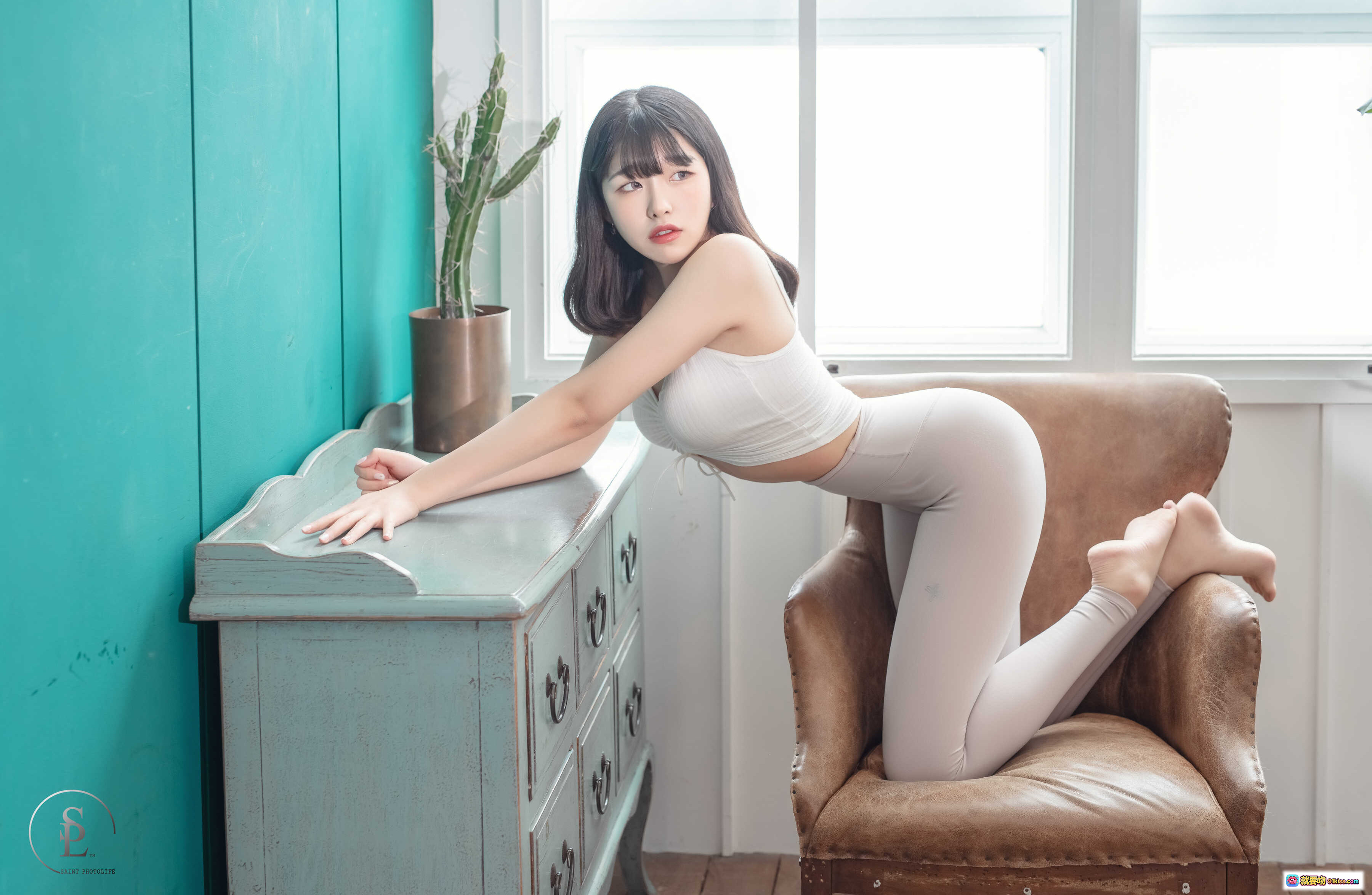 图片[10] - Sonson 13 猫耳少女写真 | Saint Photo Life Vol.2 | 粉色毛绒上衣+白色内裤 | 床上私房美拍 | 清纯性感日系风格 - 就要吻