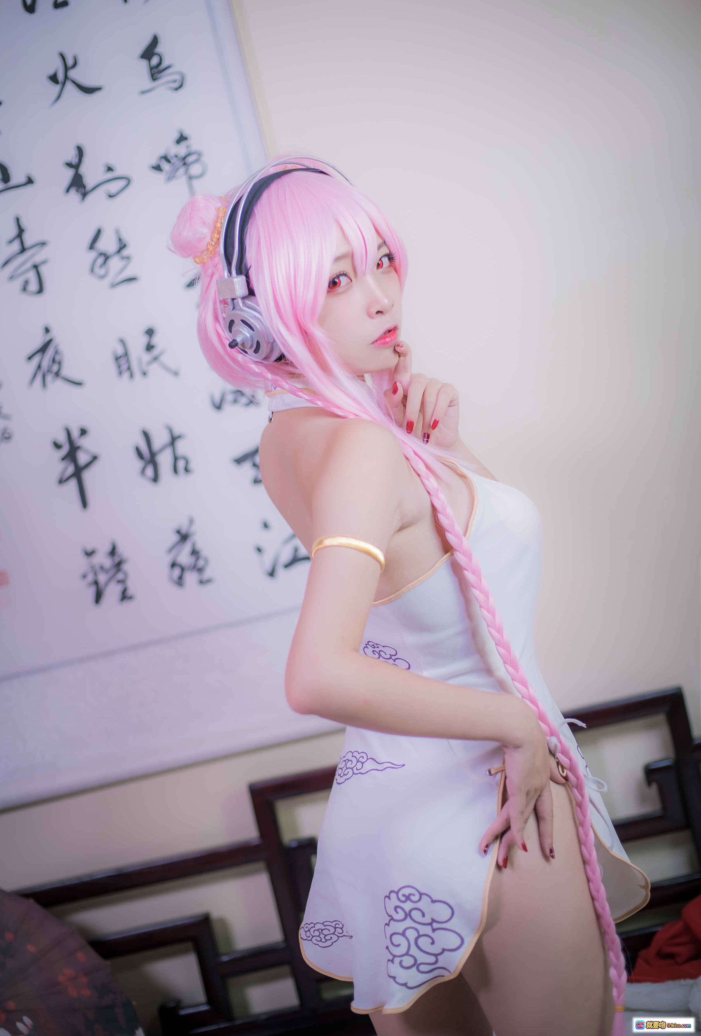 图片[8] - 二佐Nisa NO.057 索尼子旗袍写真 白色高跟鞋美腿特写 14P高清图集 - 就要吻