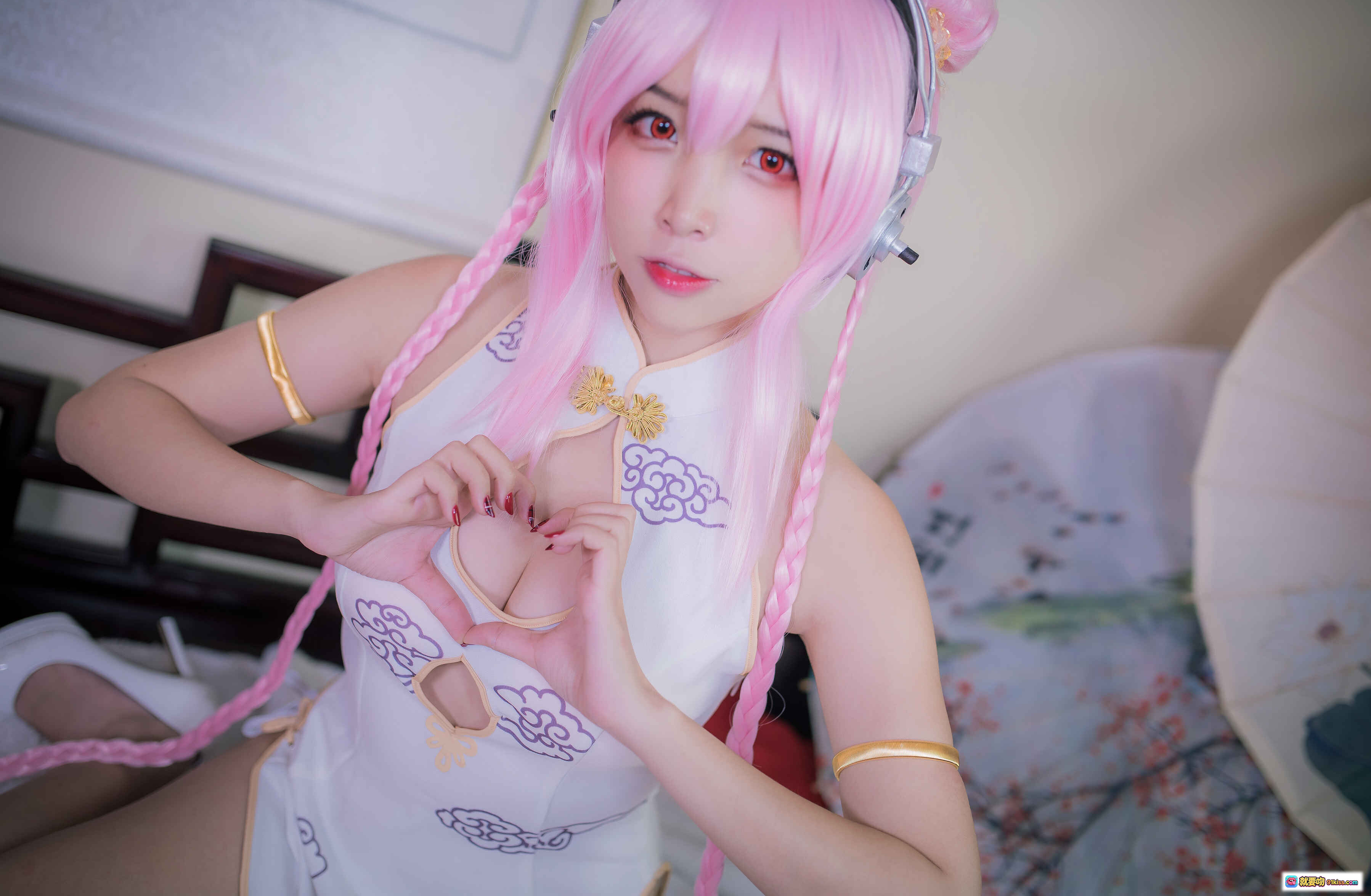 图片[4] - 二佐Nisa NO.057 索尼子旗袍写真 白色高跟鞋美腿特写 14P高清图集 - 就要吻