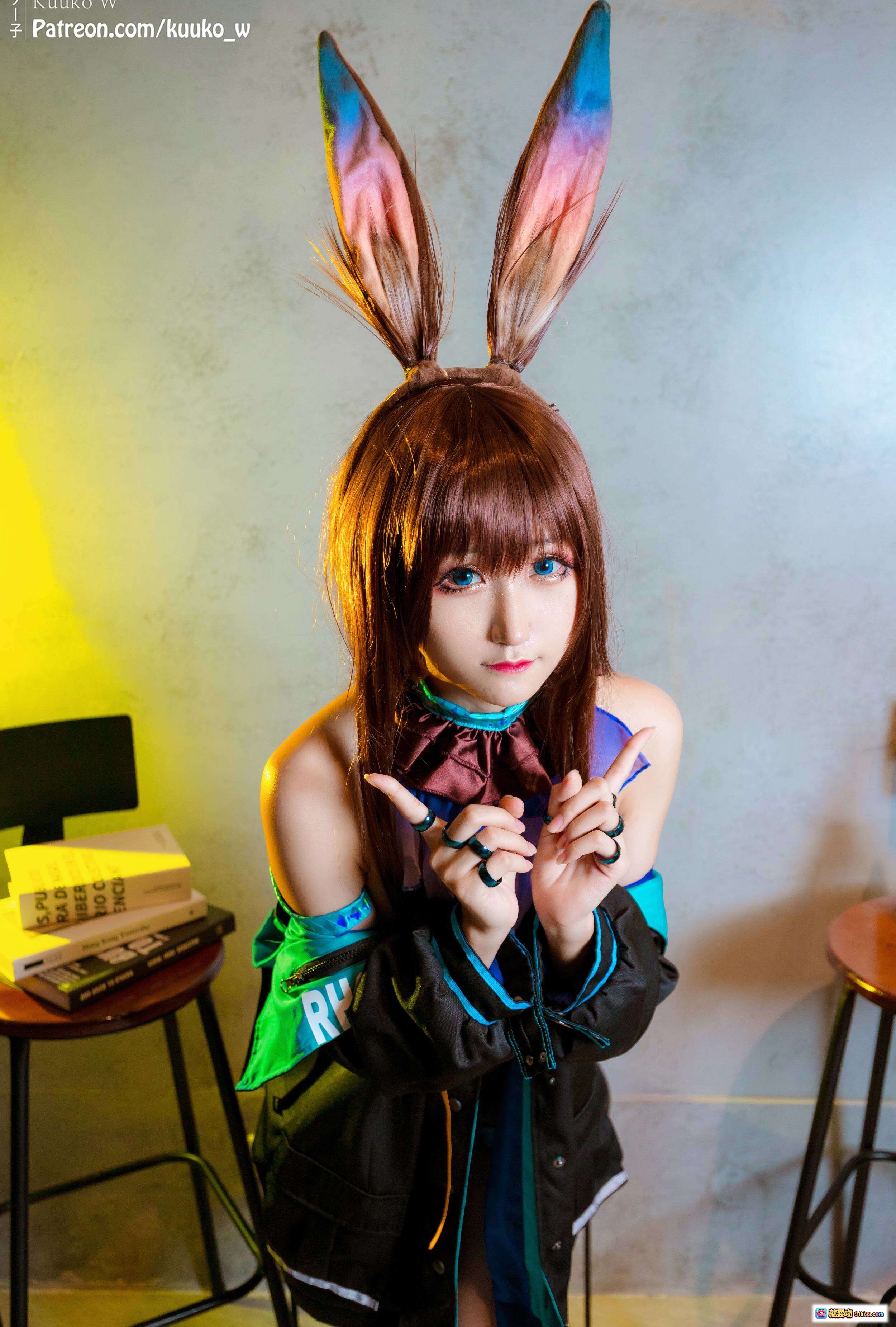 图片[5] - 越南妹KuukoW NO.059阿米娅Cosplay兔耳黑丝性感写真 精致妆容光影艺术私房摄影 - 就要吻