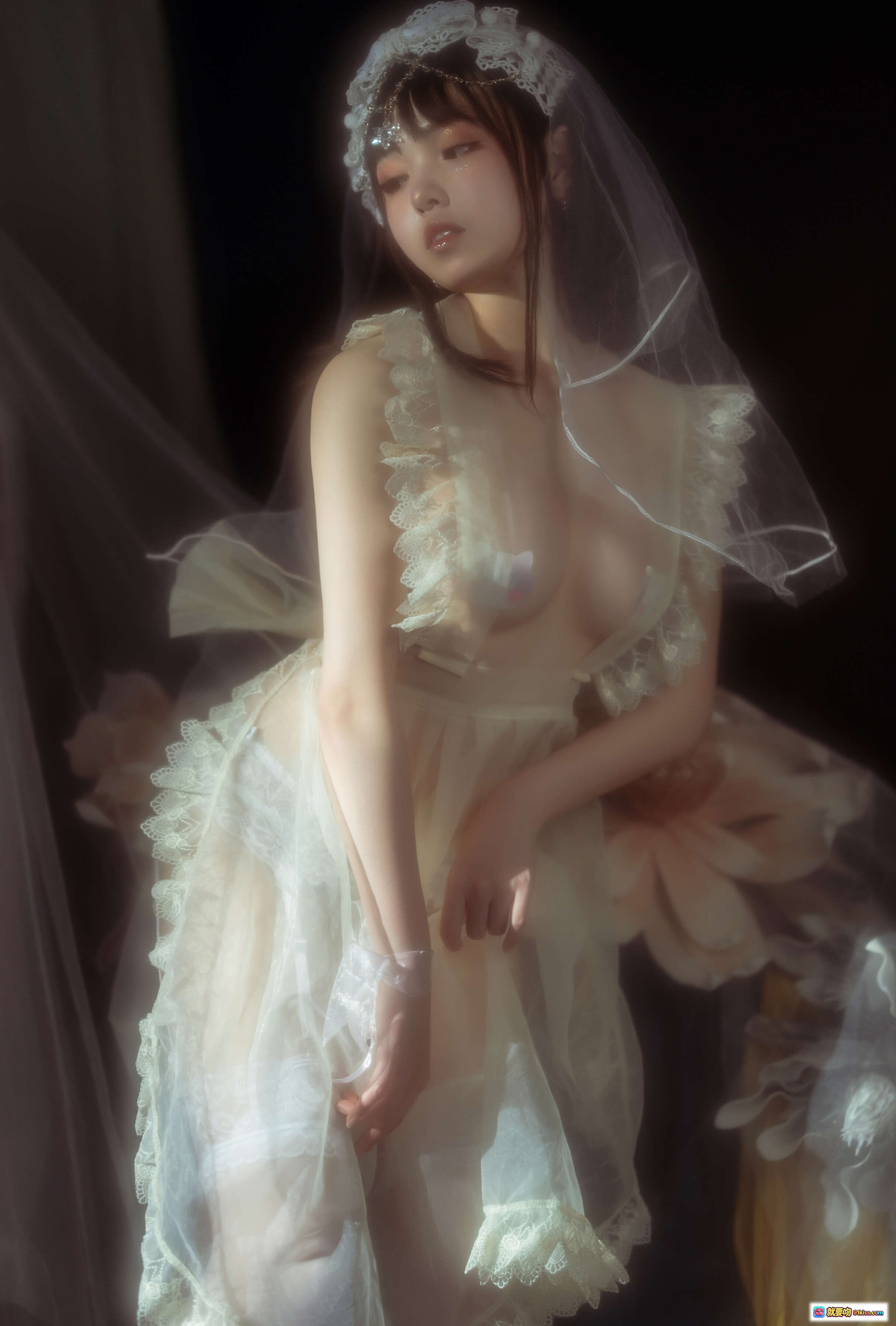 图片[4] - 七月喵子NO.002小仙女写真集 33P224MB 白纱蕾丝少女躺卧 梦幻柔光氛围感美图 - 就要吻