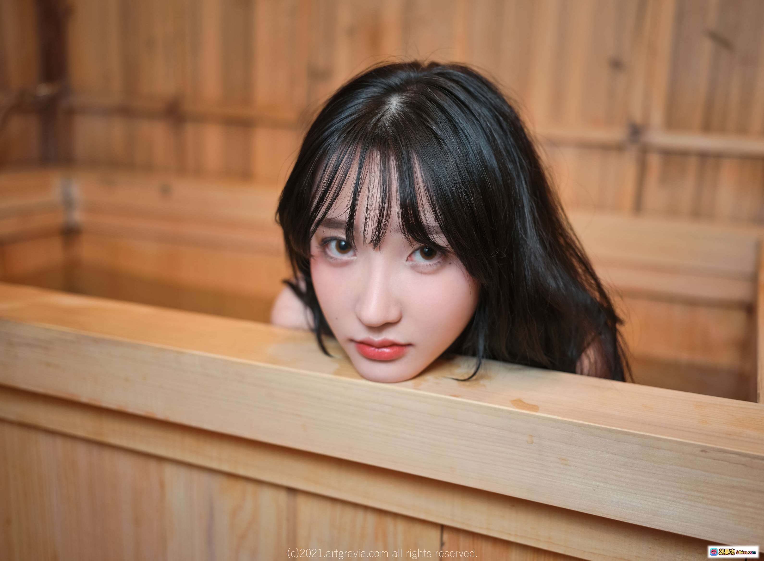 图片[8] - 孫樂樂011 ARTGRAVIA_VOL242 紋身美女木桶浴 白紗內衣 诱惑寫真 木質背景 柔光肌膚 藝術攝影 - 就要吻