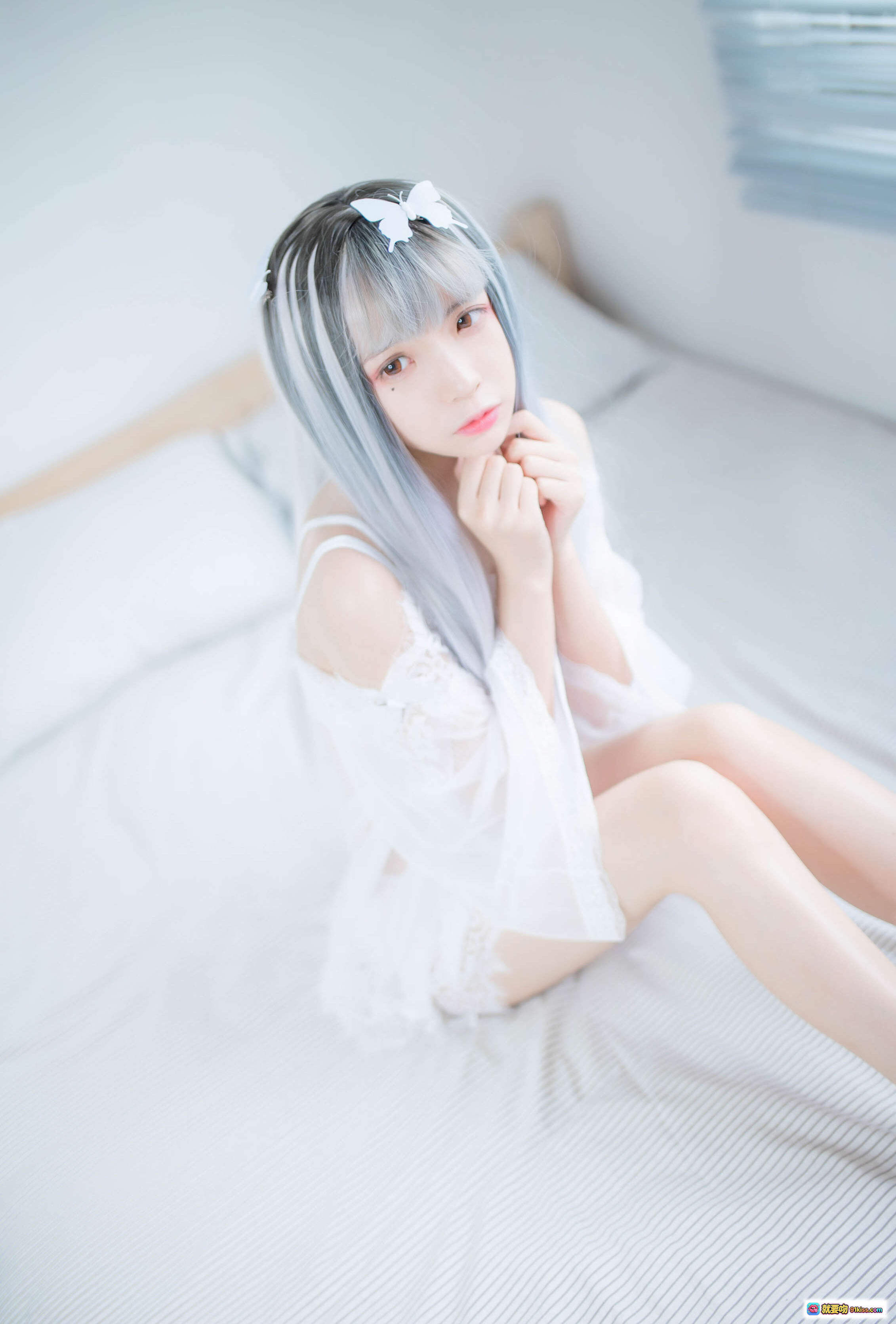 图片[2] - 疯猫ss NO.071 白纱写真 33P 125MB 银发少女 透明薄纱 纯欲风 室内床拍 清新自然 光影柔和 甜美系 cosplay 高清图集 - 就要吻