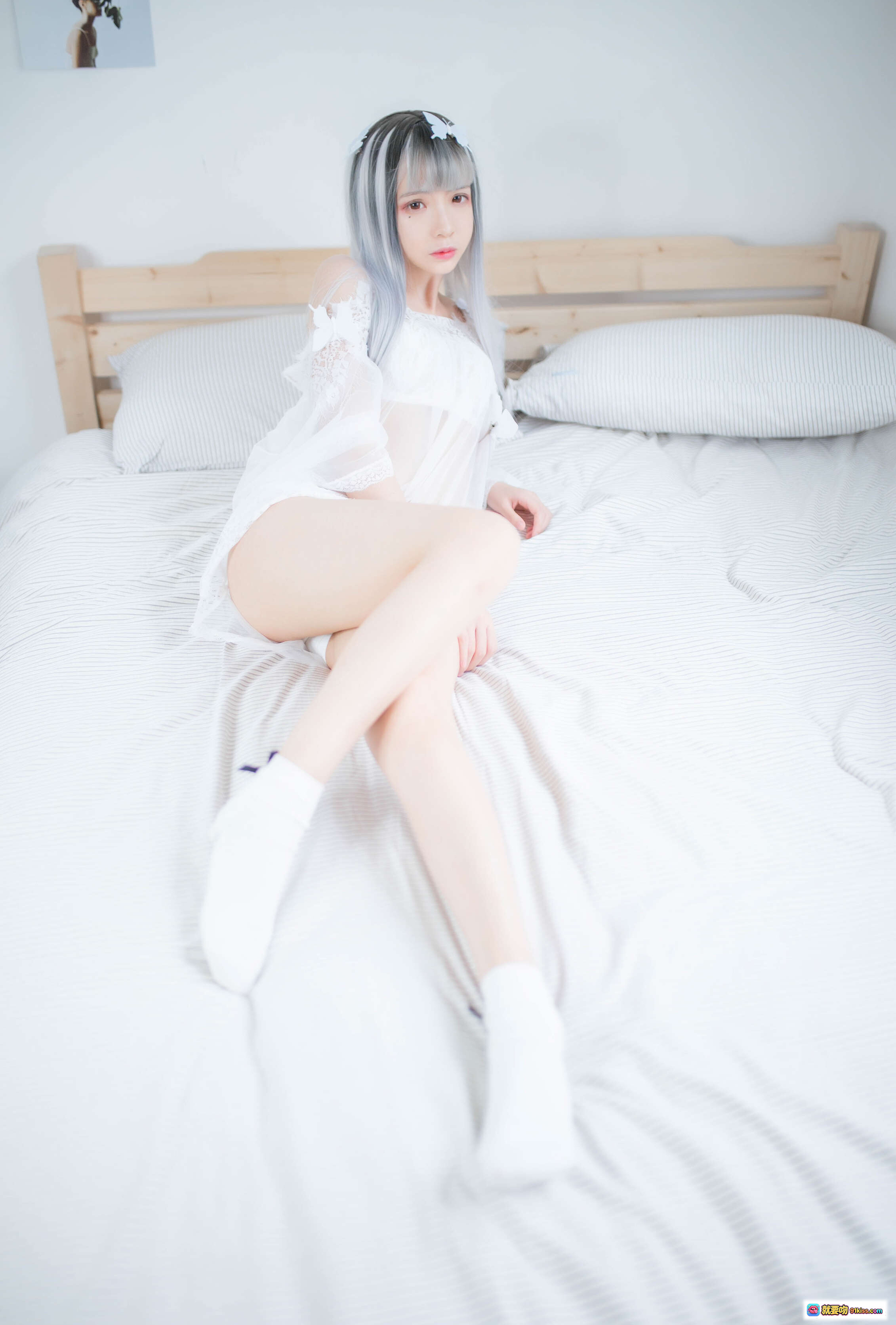 图片[9] - 疯猫ss NO.071 白纱写真 33P 125MB 银发少女 透明薄纱 纯欲风 室内床拍 清新自然 光影柔和 甜美系 cosplay 高清图集 - 就要吻