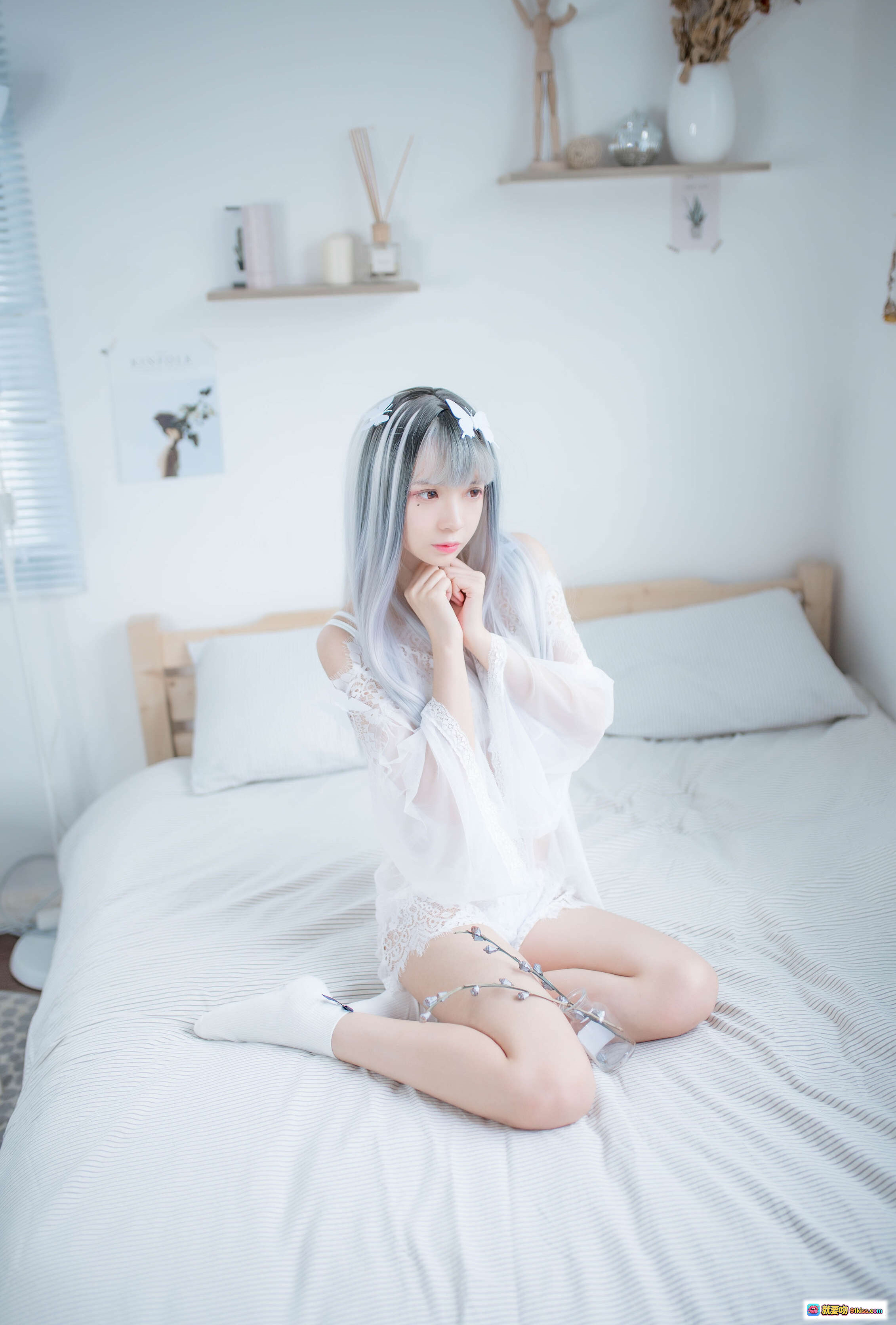 图片[6] - 疯猫ss NO.071 白纱写真 33P 125MB 银发少女 透明薄纱 纯欲风 室内床拍 清新自然 光影柔和 甜美系 cosplay 高清图集 - 就要吻