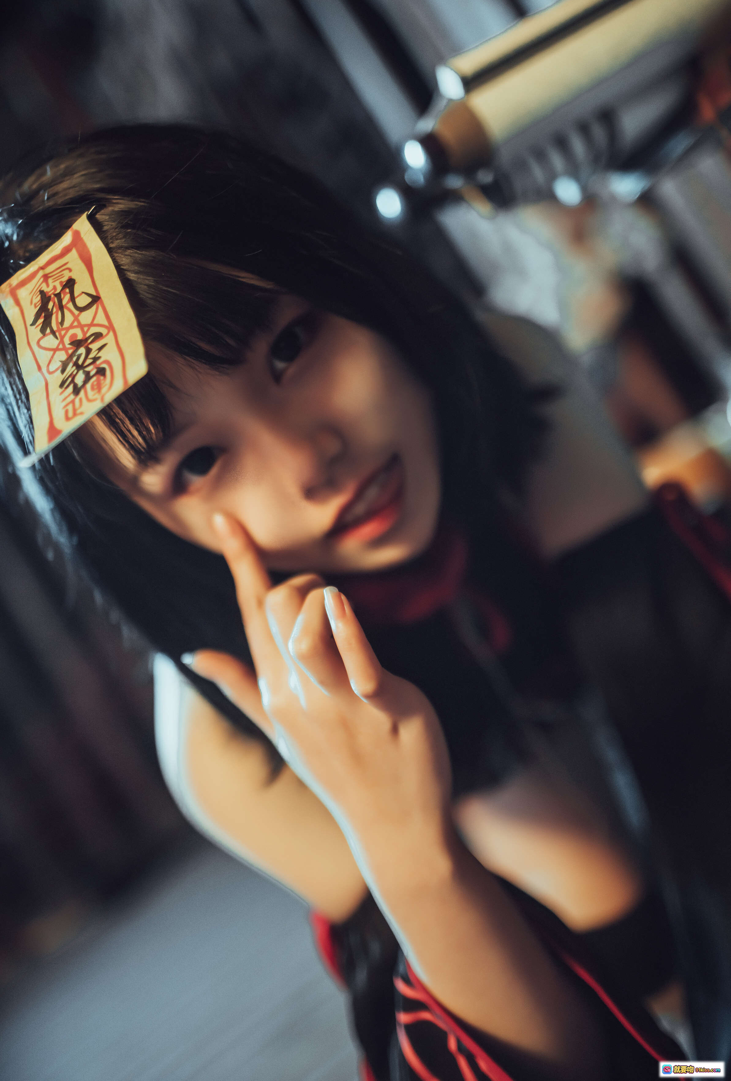图片[3] - 七月喵子NO.001小僵尸写真集22P179MB古风暗调性感Cosplay黑丝短发贴纸妆容日系少女摄影 - 就要吻