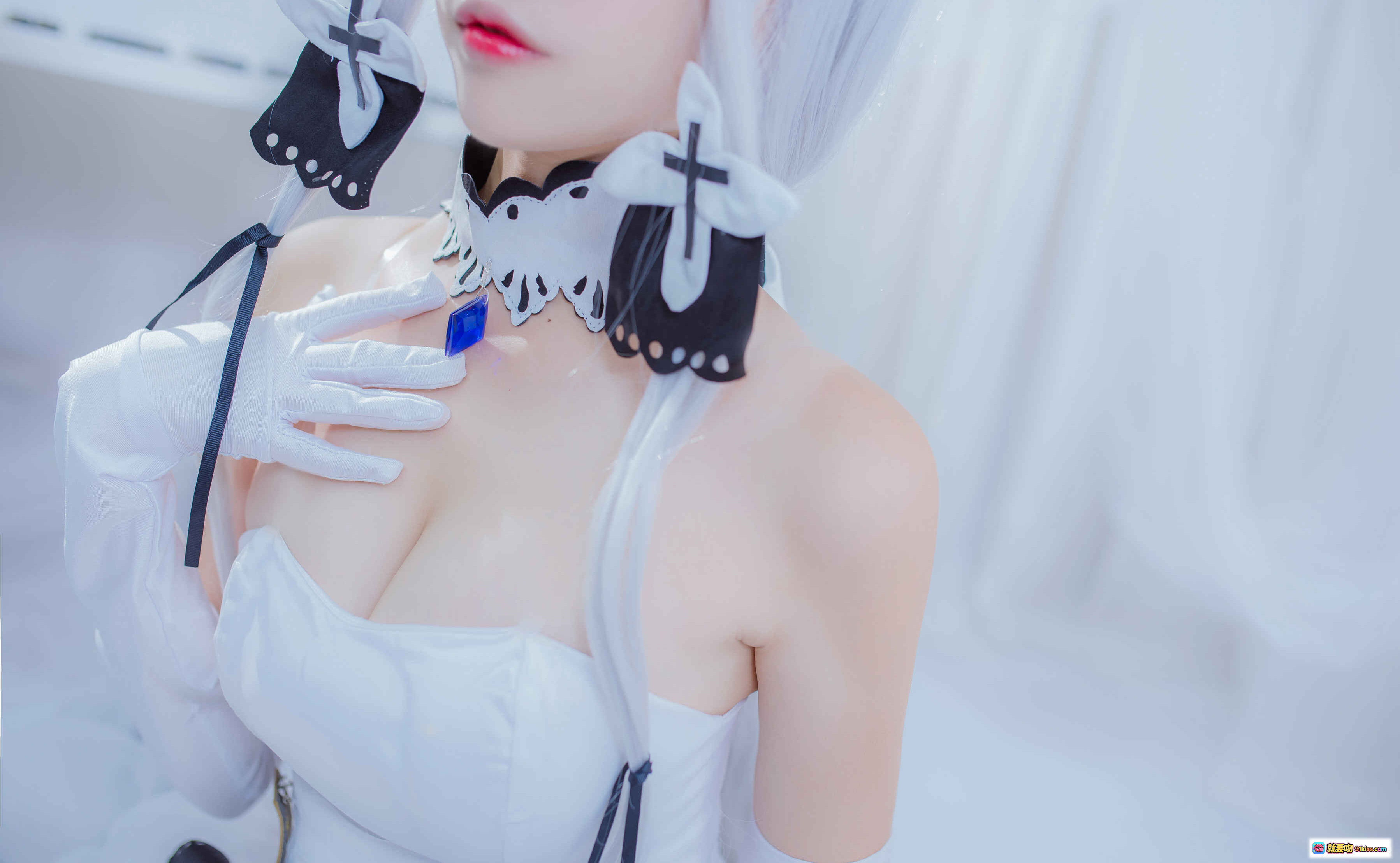 图片[10] - 二佐Nisa NO.066 碧蓝航线光辉COS写真 白色丝袜美腿 优雅女仆装 36P高清图集 - 就要吻