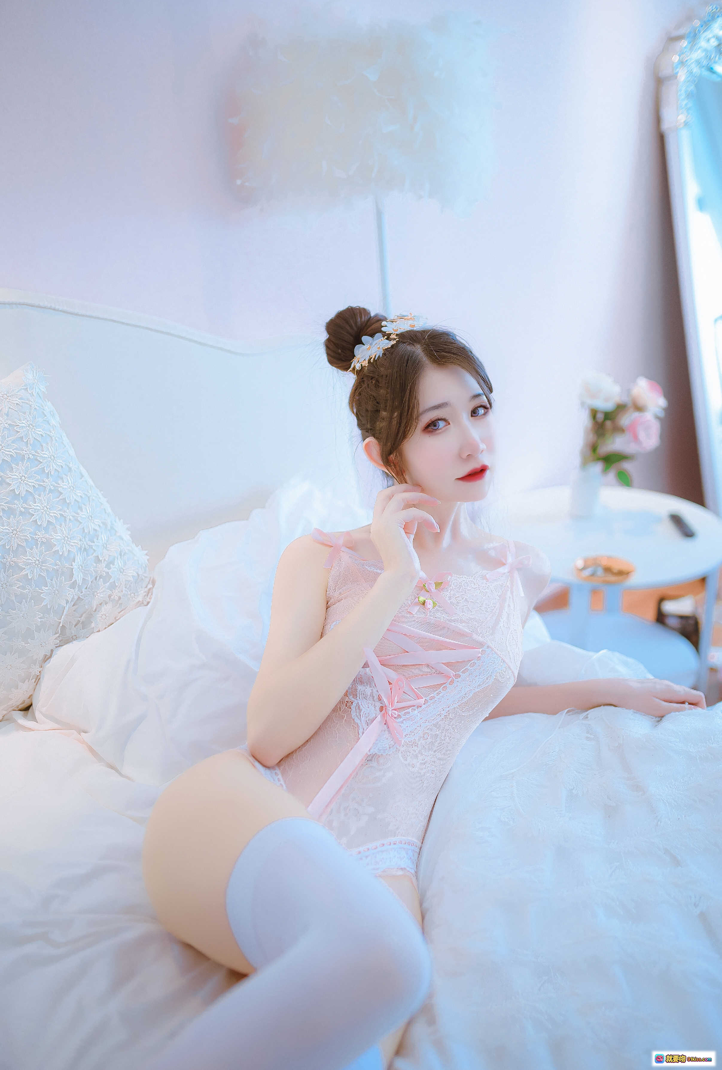 图片[10] - 阮邑_Fairy NO.007 大象粉色系甜美写真 35P高清美图 白床少女风 仙气发饰 粉嫩内衣 优雅躺姿 337MB无视频 - 就要吻