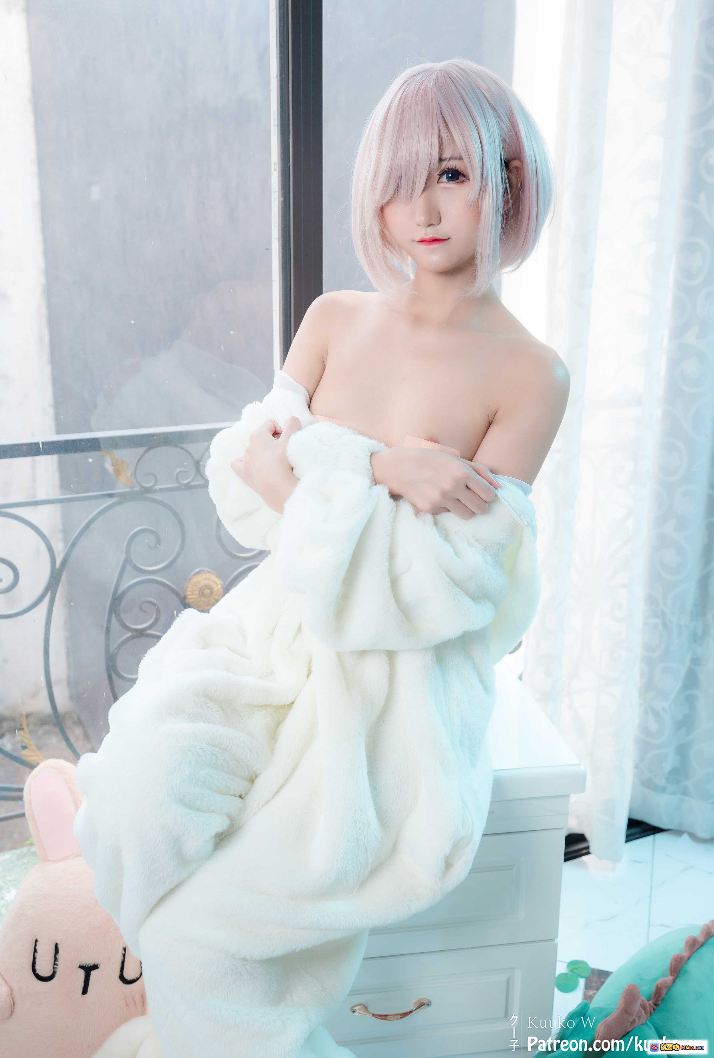 图片[10] - 越南妹KuukoW NO.040 Mashu Cosplay写真｜Fate Grand Order角色扮演｜粉色短发少女｜蕾丝内衣性感私房照 - 就要吻