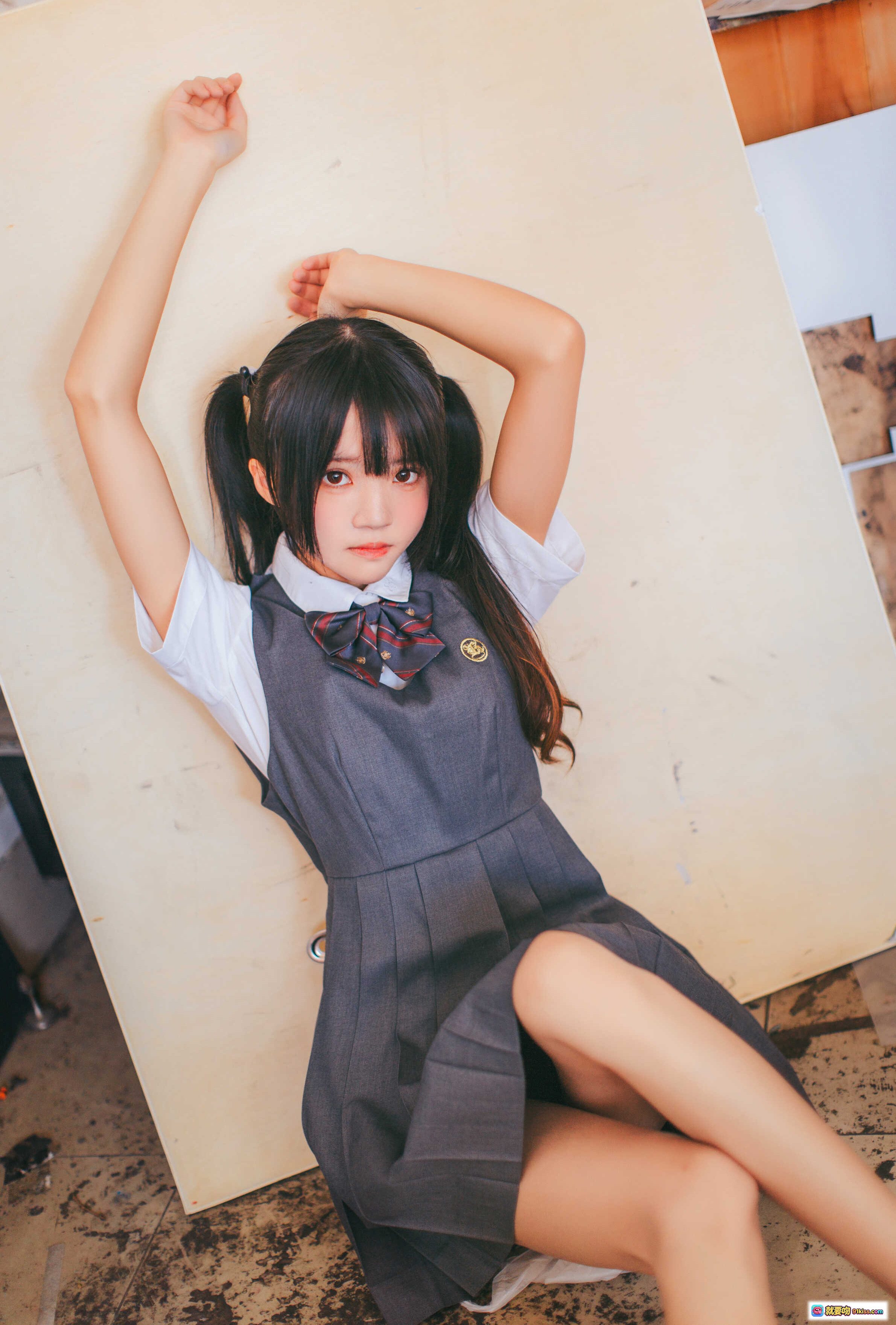 图片[10] - 桜桃喵画室少女写真 | 日系校服双马尾 | 艺术绘画场景 | 清新甜美风格 | 17P高清图集 - 就要吻