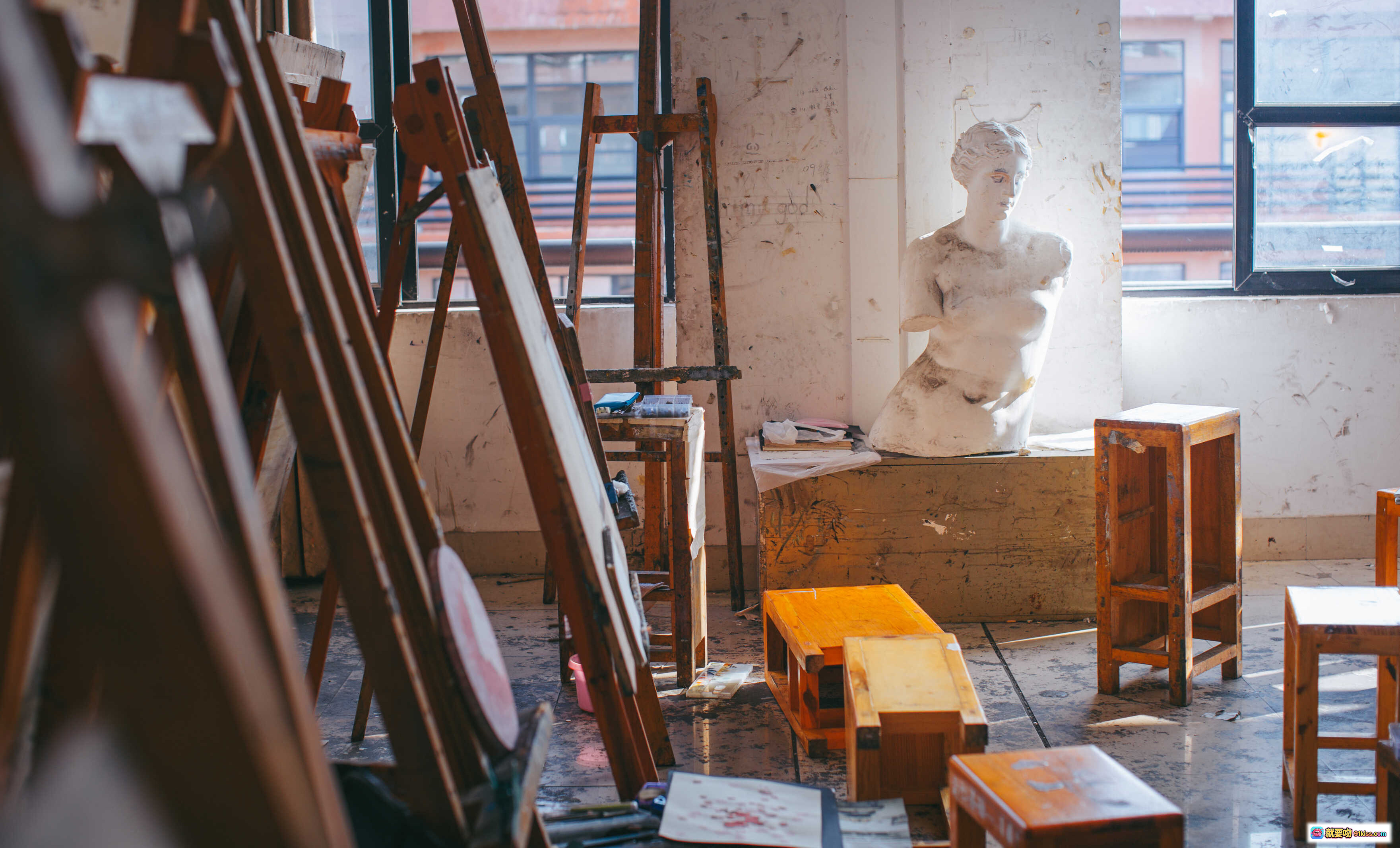 图片[2] - 桜桃喵画室少女写真 | 日系校服双马尾 | 艺术绘画场景 | 清新甜美风格 | 17P高清图集 - 就要吻