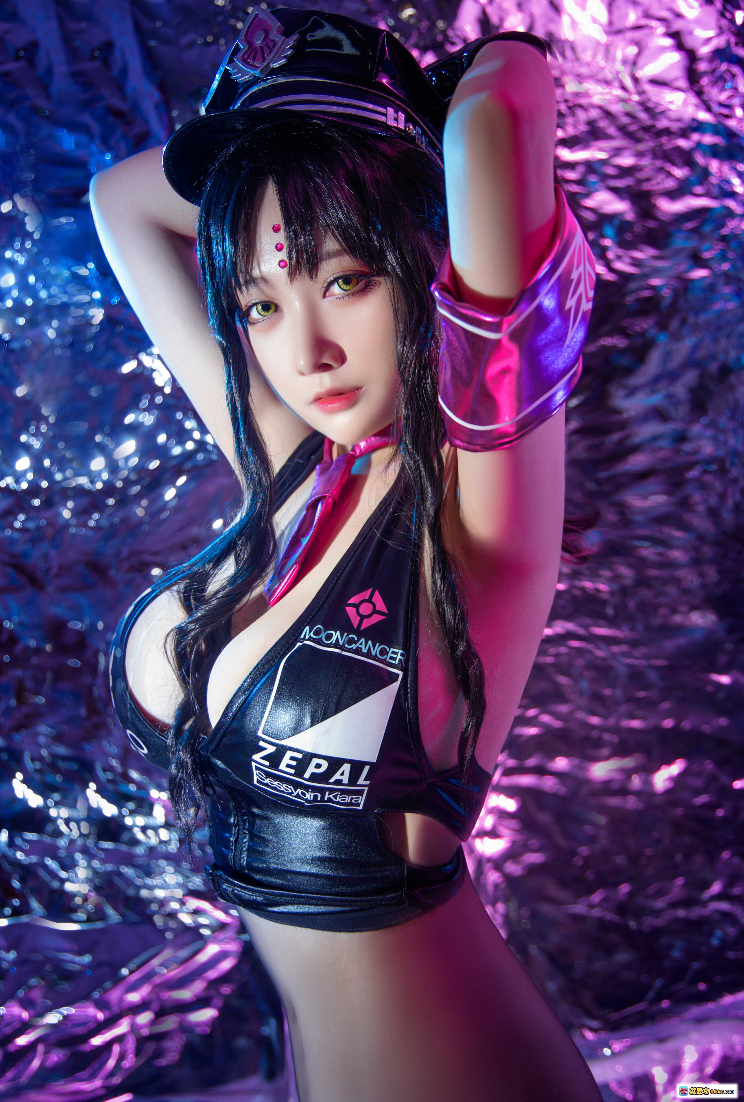 图片[7] - 念念_D NO.006 杀生院Cosplay海边岩石写真 24P高清美图 黑长直双马尾比基尼性感摆拍 - 就要吻