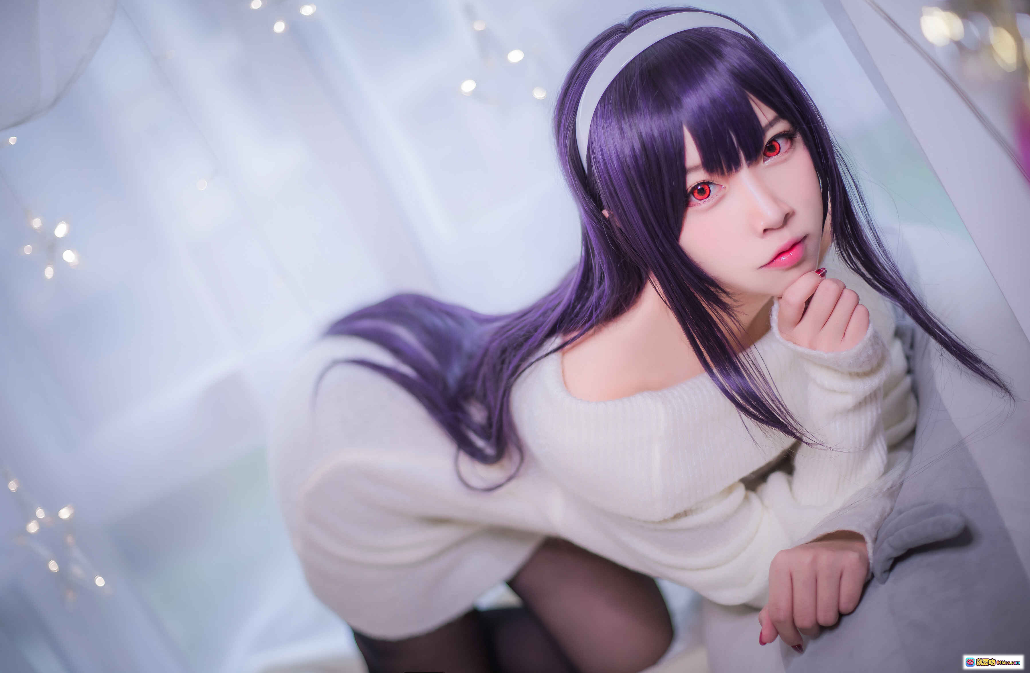 图片[7] - 二佐Nisa NO.076 霞之丘诗羽学姐毛衣黑丝美腿写真 47P高清图集 柔光星灯氛围感少女躺拍 - 就要吻