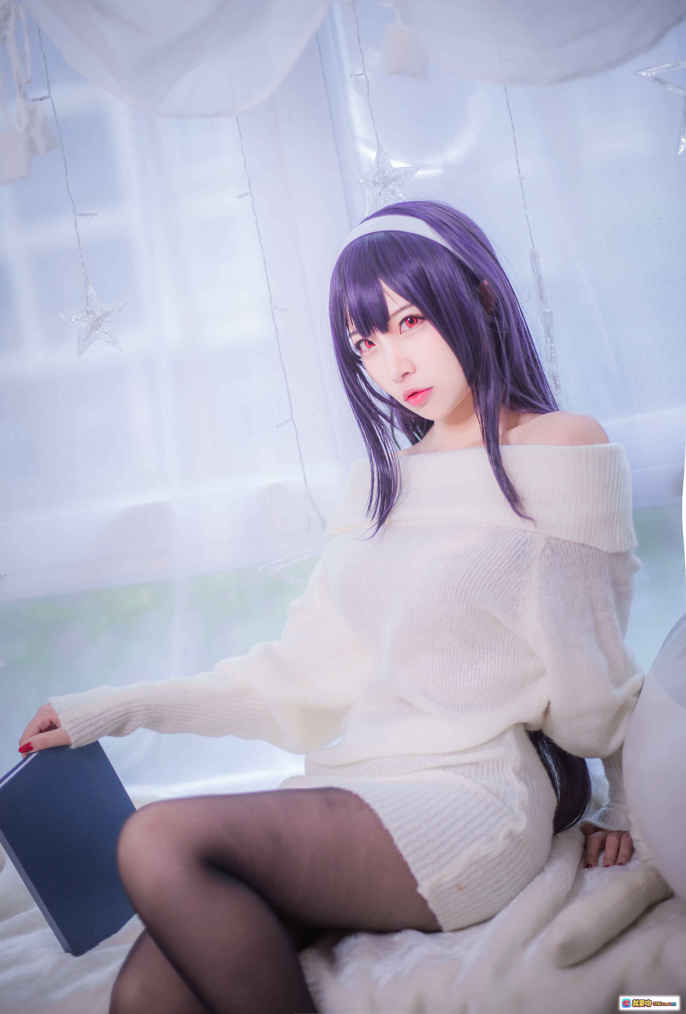 图片[9] - 二佐Nisa NO.076 霞之丘诗羽学姐毛衣黑丝美腿写真 47P高清图集 柔光星灯氛围感少女躺拍 - 就要吻