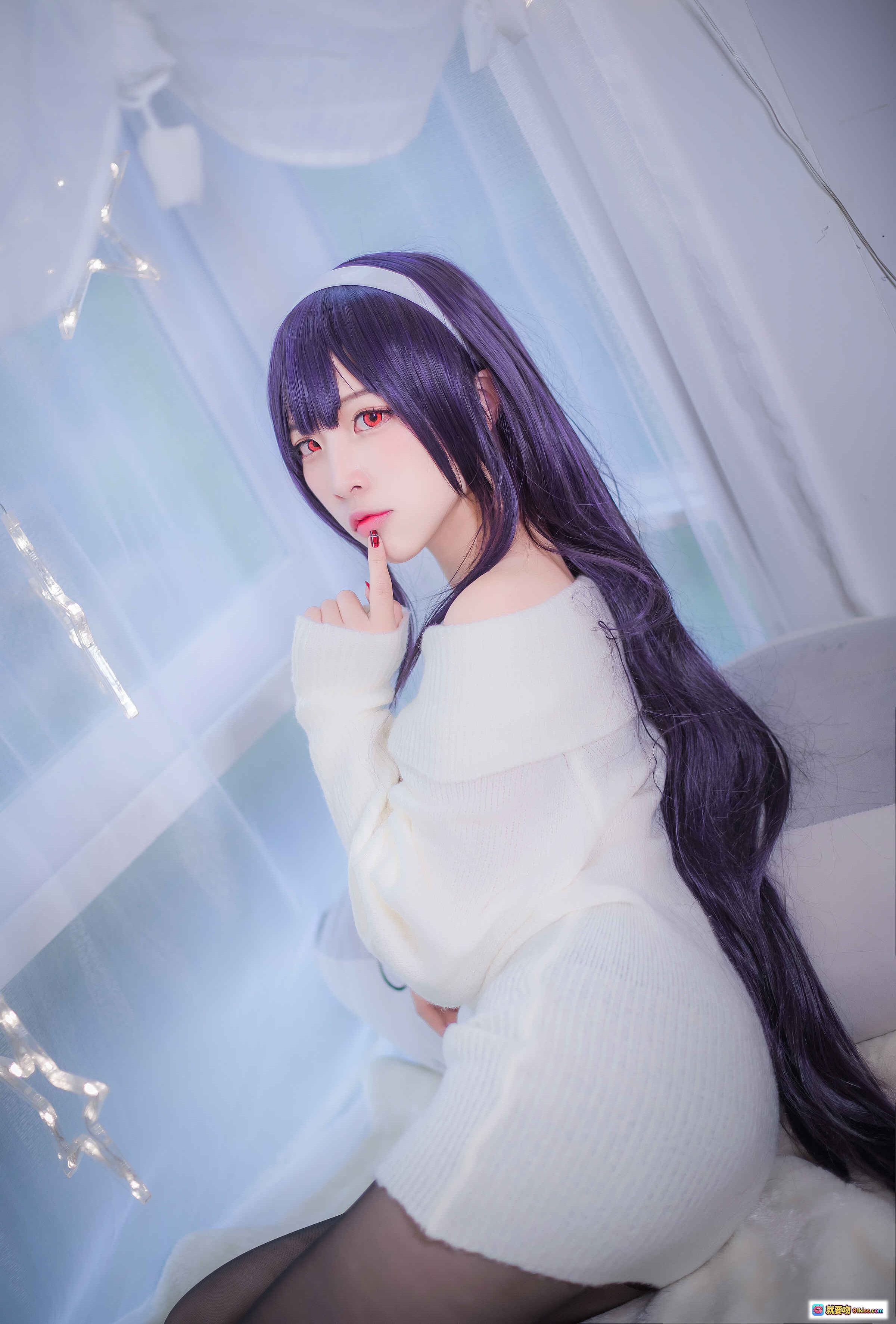 图片[10] - 二佐Nisa NO.076 霞之丘诗羽学姐毛衣黑丝美腿写真 47P高清图集 柔光星灯氛围感少女躺拍 - 就要吻