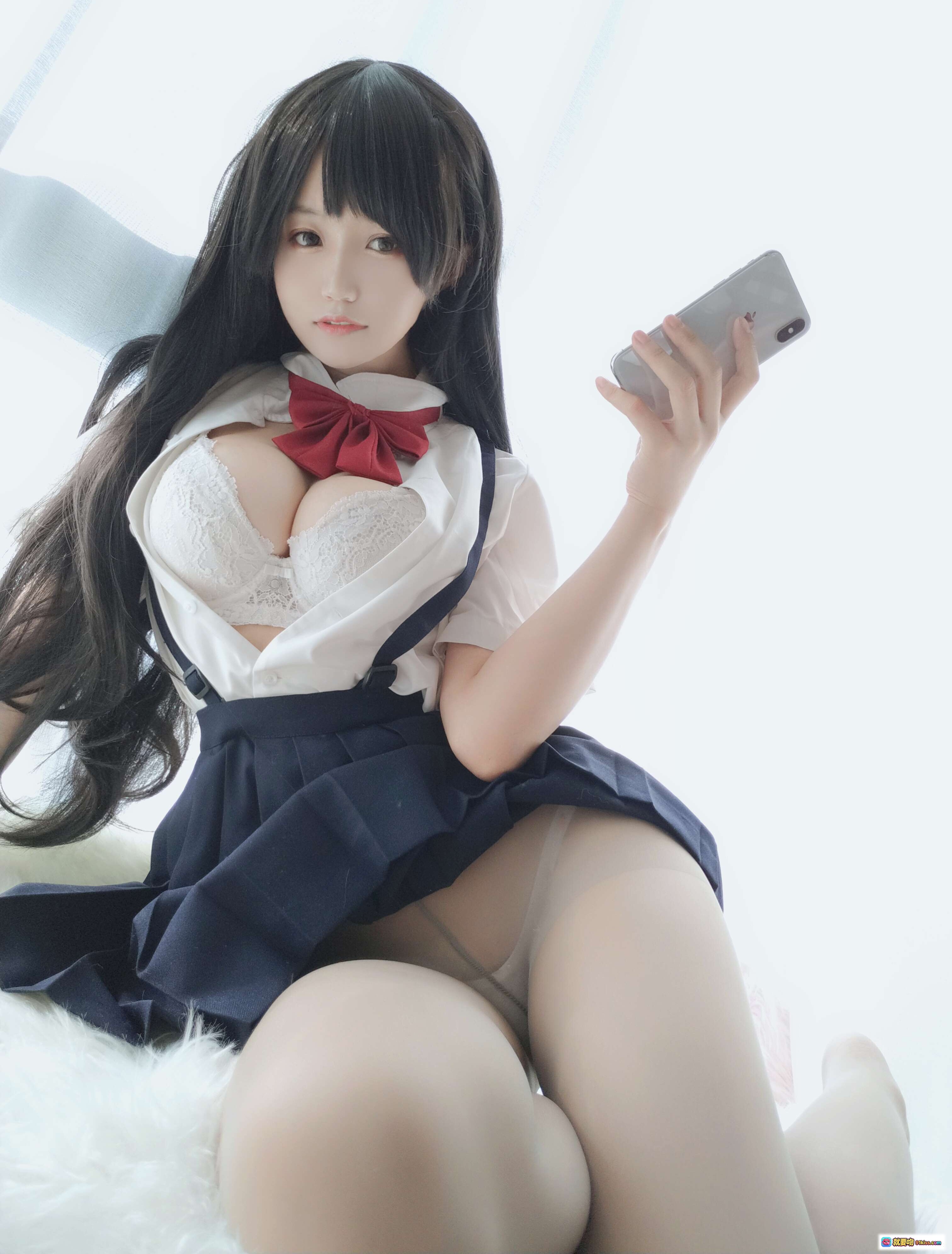 图片[10] - 小仓千代W NO.003 告白常识 35P 66MB 日系校服美少女 黑长直 白衬衫红领结 深蓝百褶裙 甜美写真集 - 就要吻