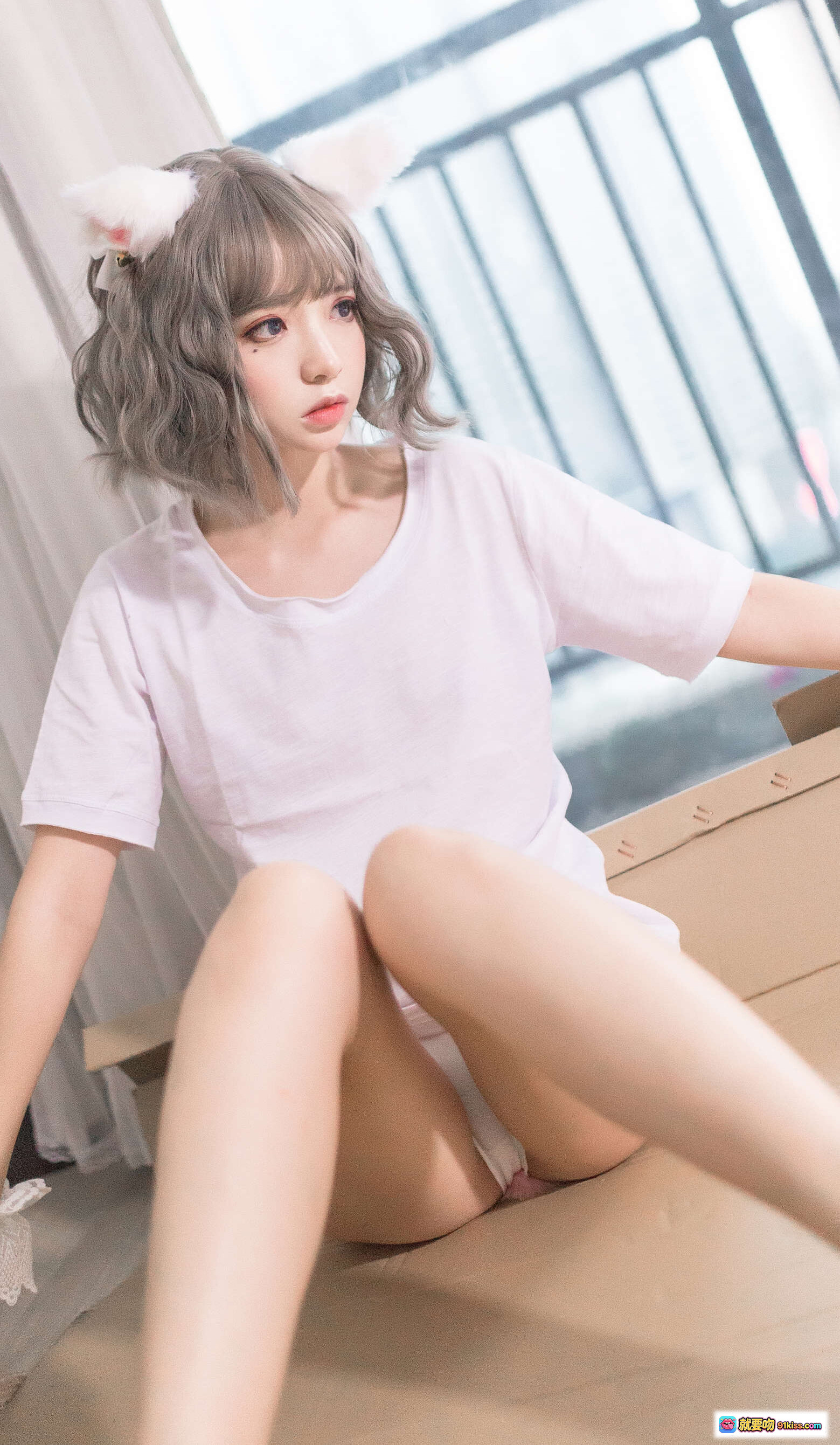 图片[7] - 疯猫ss NO.027 白猫写真集 30P少女萌系猫耳居家蹲姿蕾丝袜甜美风高清图集 - 就要吻