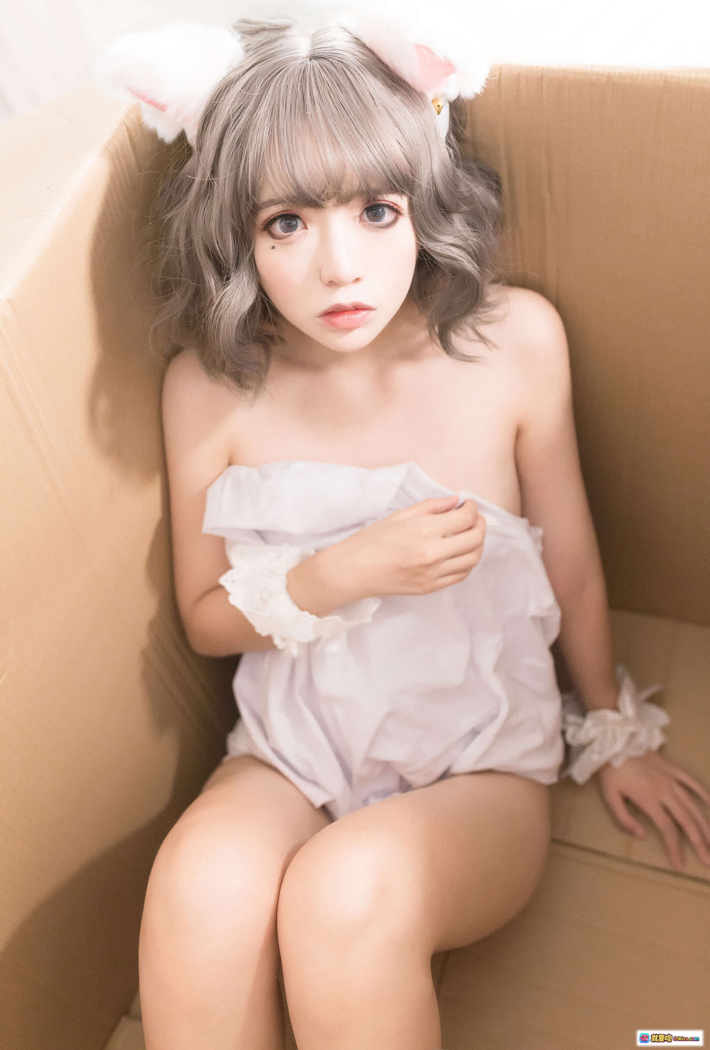 图片[6] - 疯猫ss NO.027 白猫写真集 30P少女萌系猫耳居家蹲姿蕾丝袜甜美风高清图集 - 就要吻