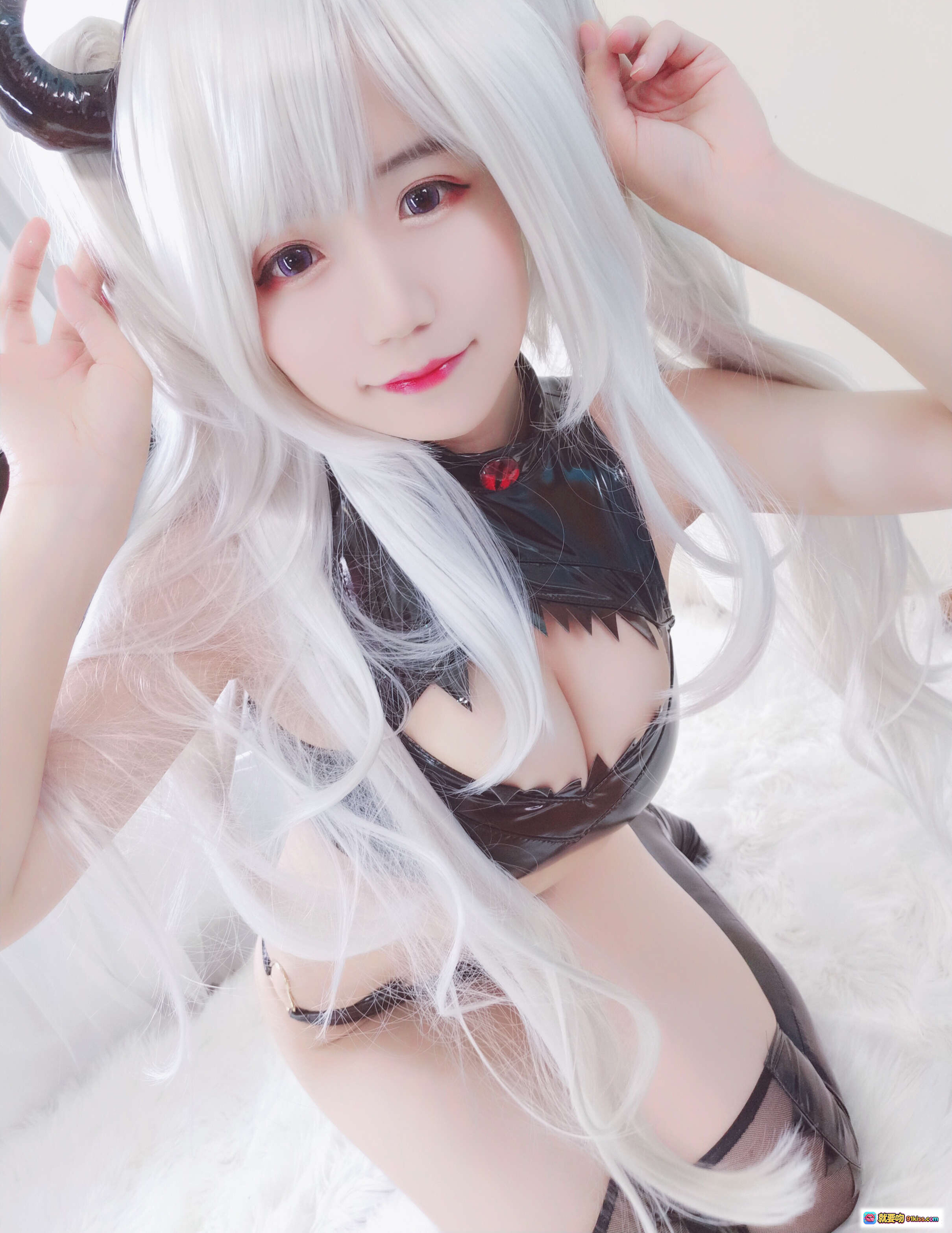 图片[10] - 小仓千代魅魔cosplay写真 | 白发恶魔角黑丝长靴性感造型 | NO.006高清24P图集 - 就要吻