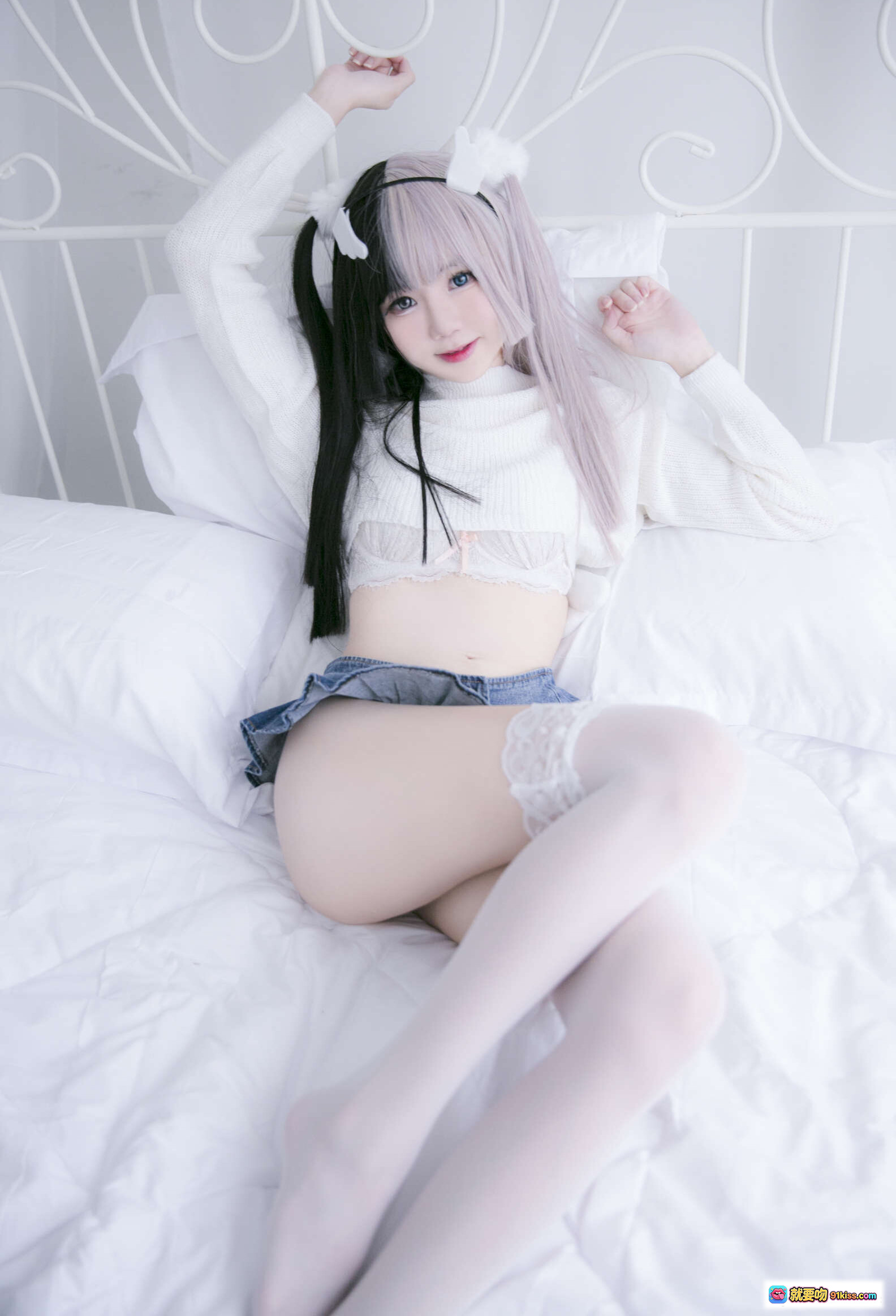 图片[9] - Sally Dorasnow NO.003 Angel Lucina 白丝蕾丝美腿床上写真 28P高清私房图集 - 就要吻