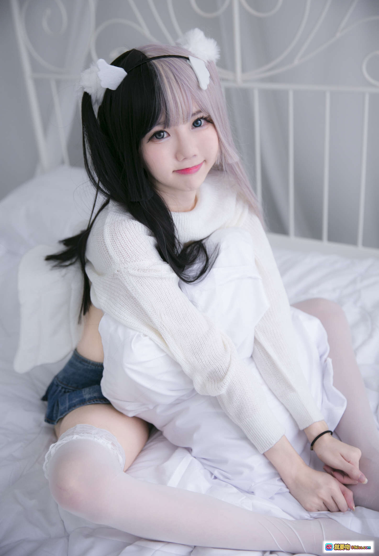 图片[10] - Sally Dorasnow NO.003 Angel Lucina 白丝蕾丝美腿床上写真 28P高清私房图集 - 就要吻