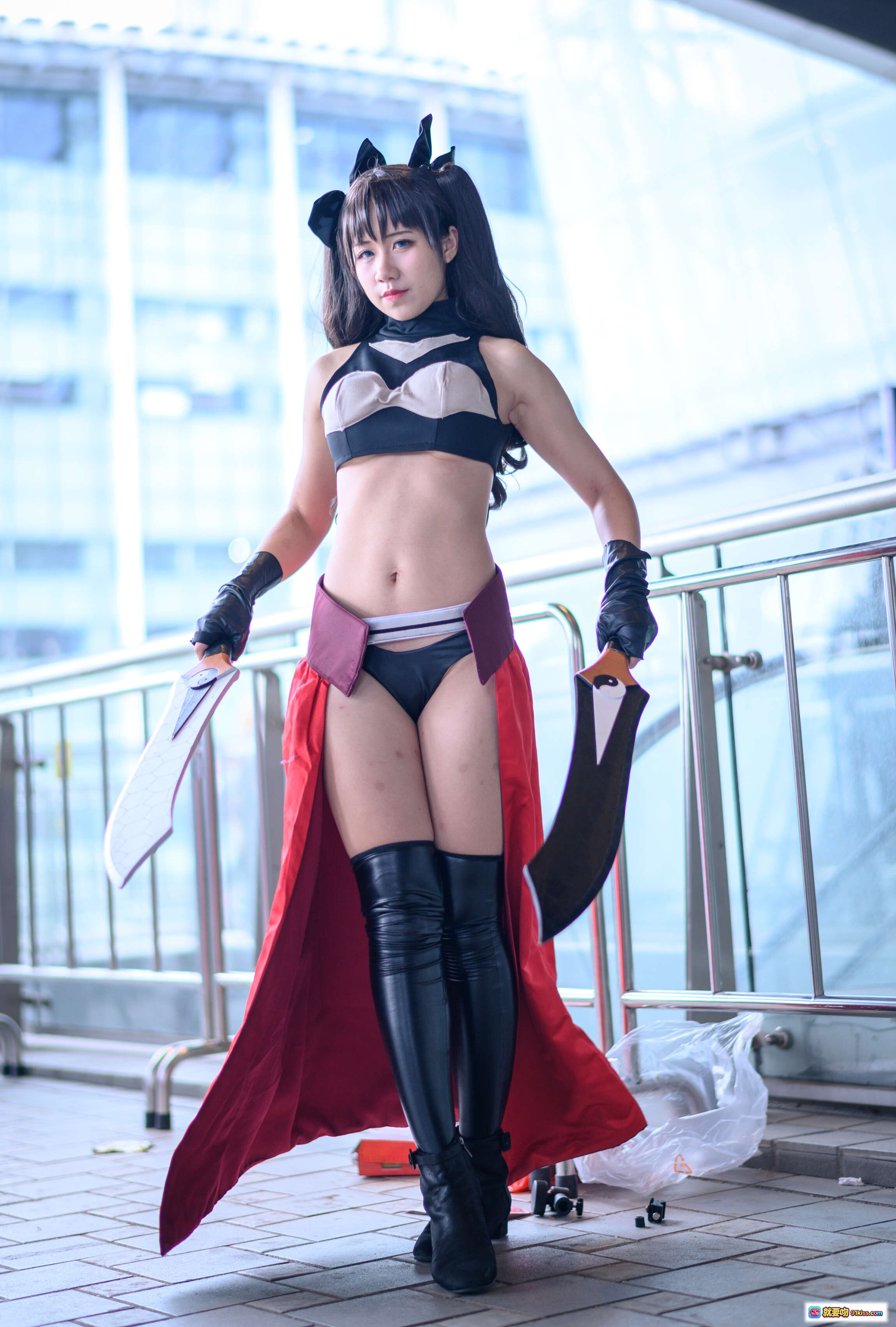 图片[8] - 九曲Jean NO.039 萤火虫场照 Cosplay 美女 黑发双马尾 战斗装束 手持武器 二次元动漫角色扮演 高清写真集 - 就要吻