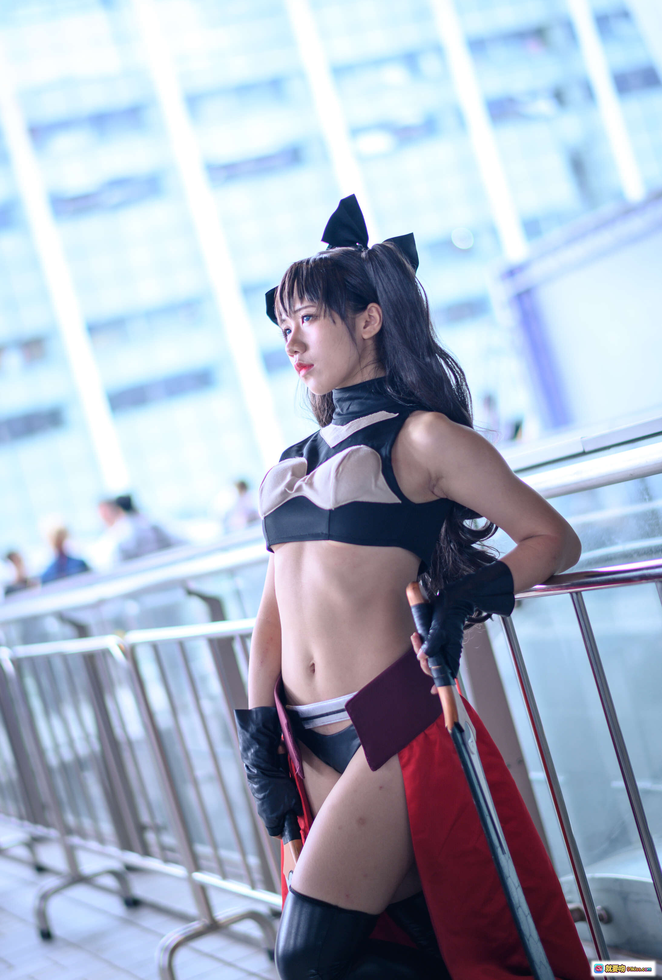 图片[6] - 九曲Jean NO.039 萤火虫场照 Cosplay 美女 黑发双马尾 战斗装束 手持武器 二次元动漫角色扮演 高清写真集 - 就要吻