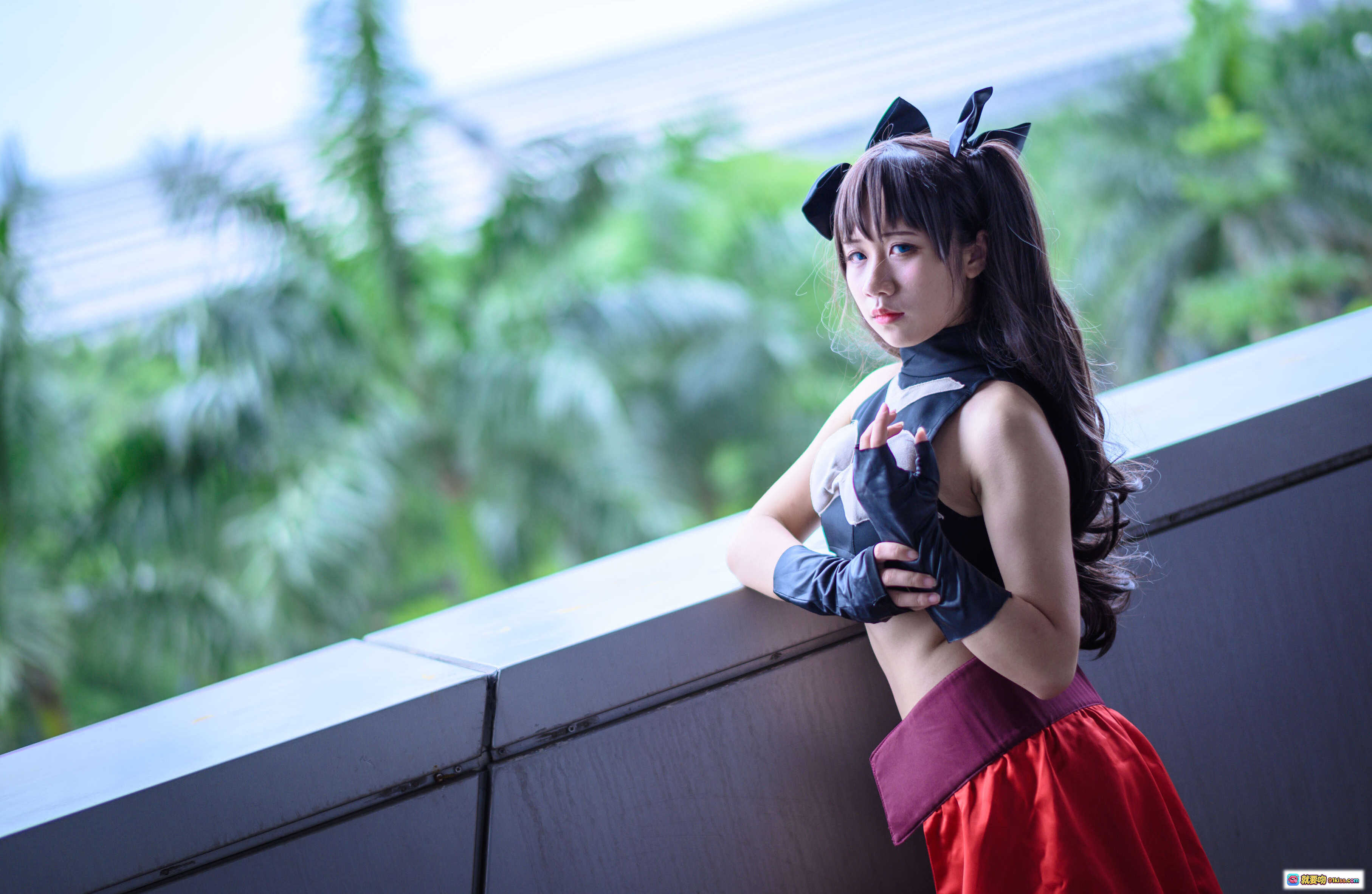 图片[10] - 九曲Jean NO.039 萤火虫场照 Cosplay 美女 黑发双马尾 战斗装束 手持武器 二次元动漫角色扮演 高清写真集 - 就要吻