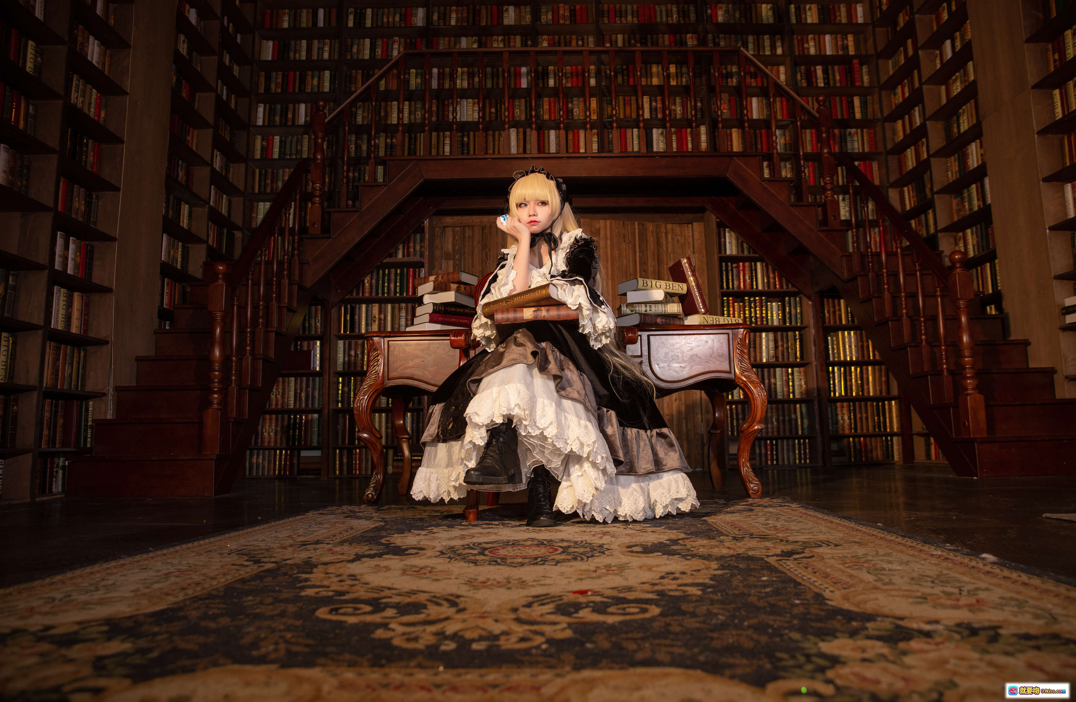Gosick Cosplay 精美洛丽塔裙装 图书馆场景 欧式复古风 17P高清图集 227MB下载 - 就要吻