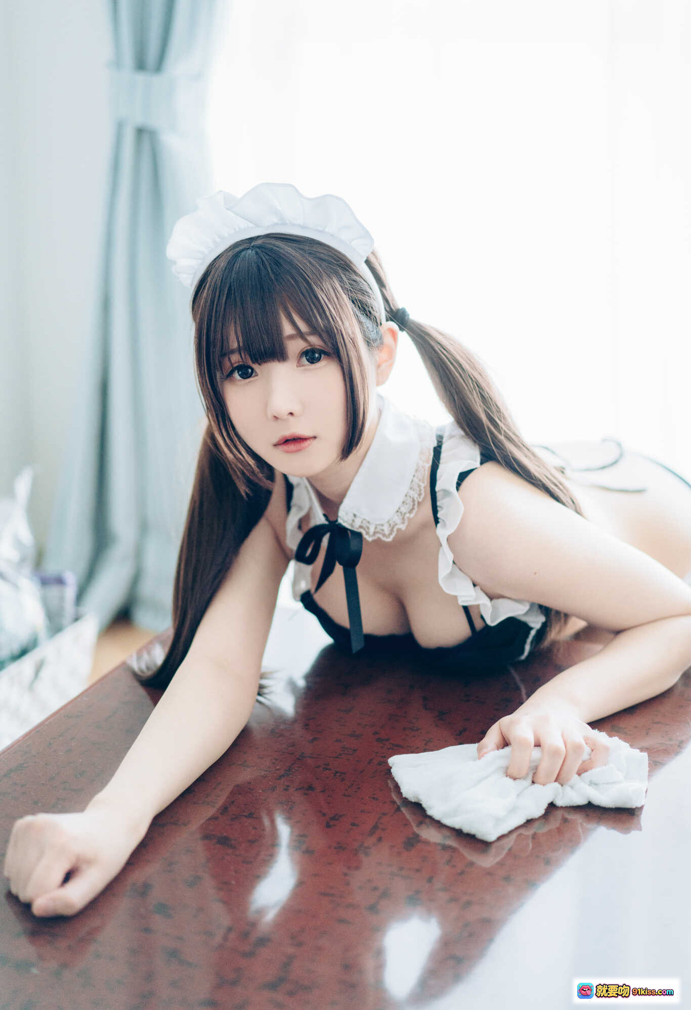 图片[3] - 霜月shimo NO.043 SPRING 厨房女仆装写真 54P高清图集 黑色比基尼+围裙 甜美少女风 烹饪场景实拍 78MB下载 - 就要吻