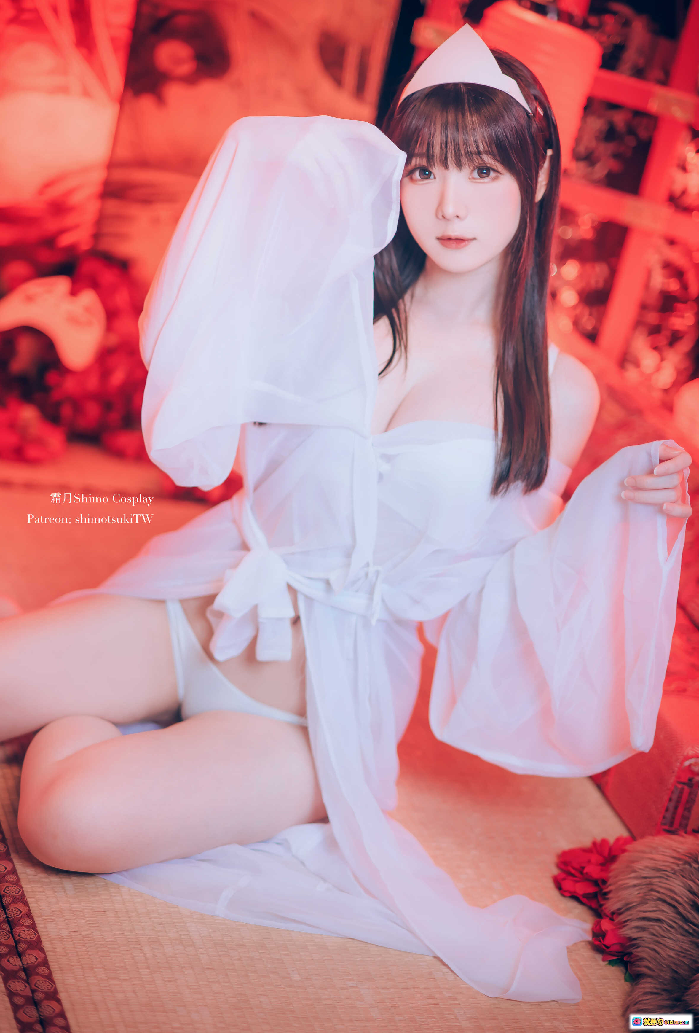 图片[3] - 霜月Shimo Cosplay万圣主题写真NO.005｜白色猫耳浴袍少女｜日系甜美性感风｜19P高清图集 - 就要吻