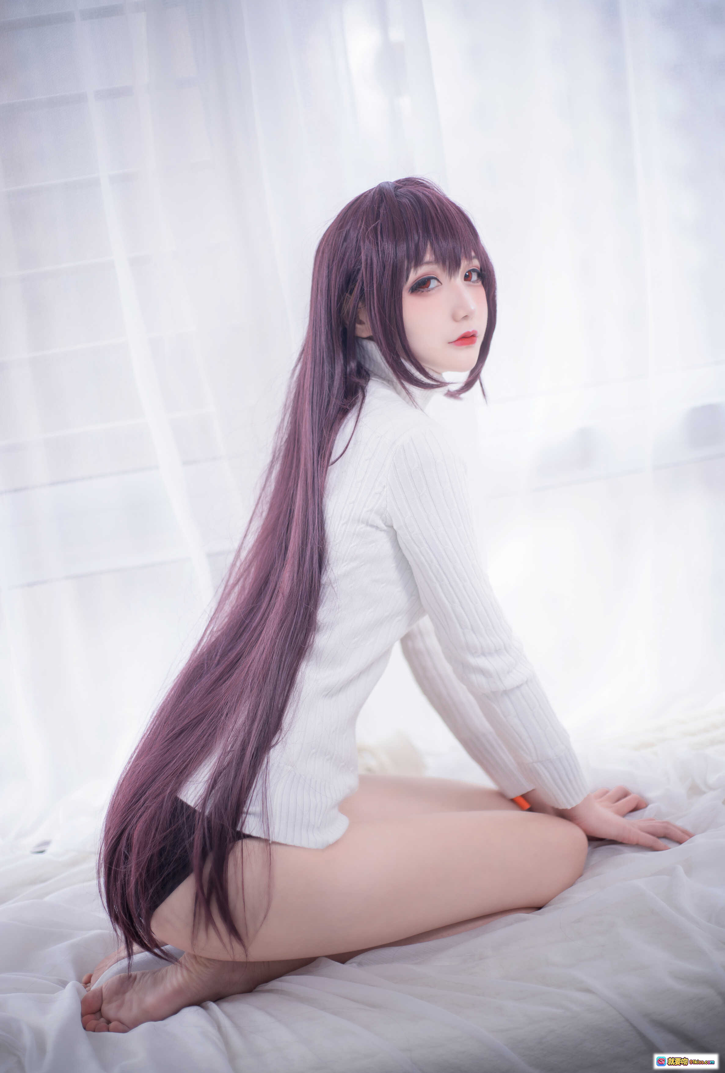 图片[6] - 仙九Airi NO.008 斯卡哈毛衣写真 21P高清美腿特写 白色床品柔光氛围 甜美性感风格 无视频纯图集 - 就要吻