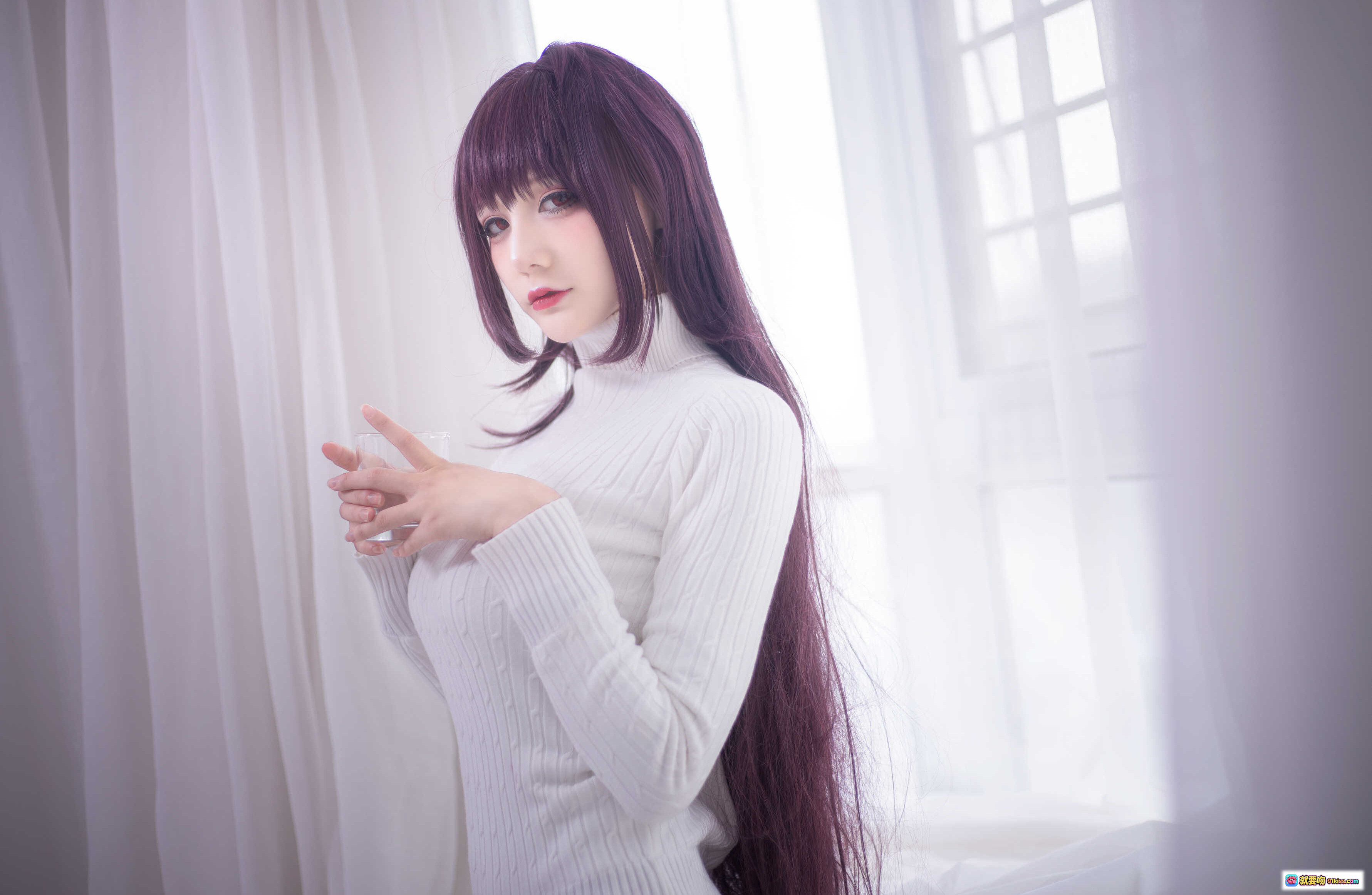 图片[9] - 仙九Airi NO.008 斯卡哈毛衣写真 21P高清美腿特写 白色床品柔光氛围 甜美性感风格 无视频纯图集 - 就要吻