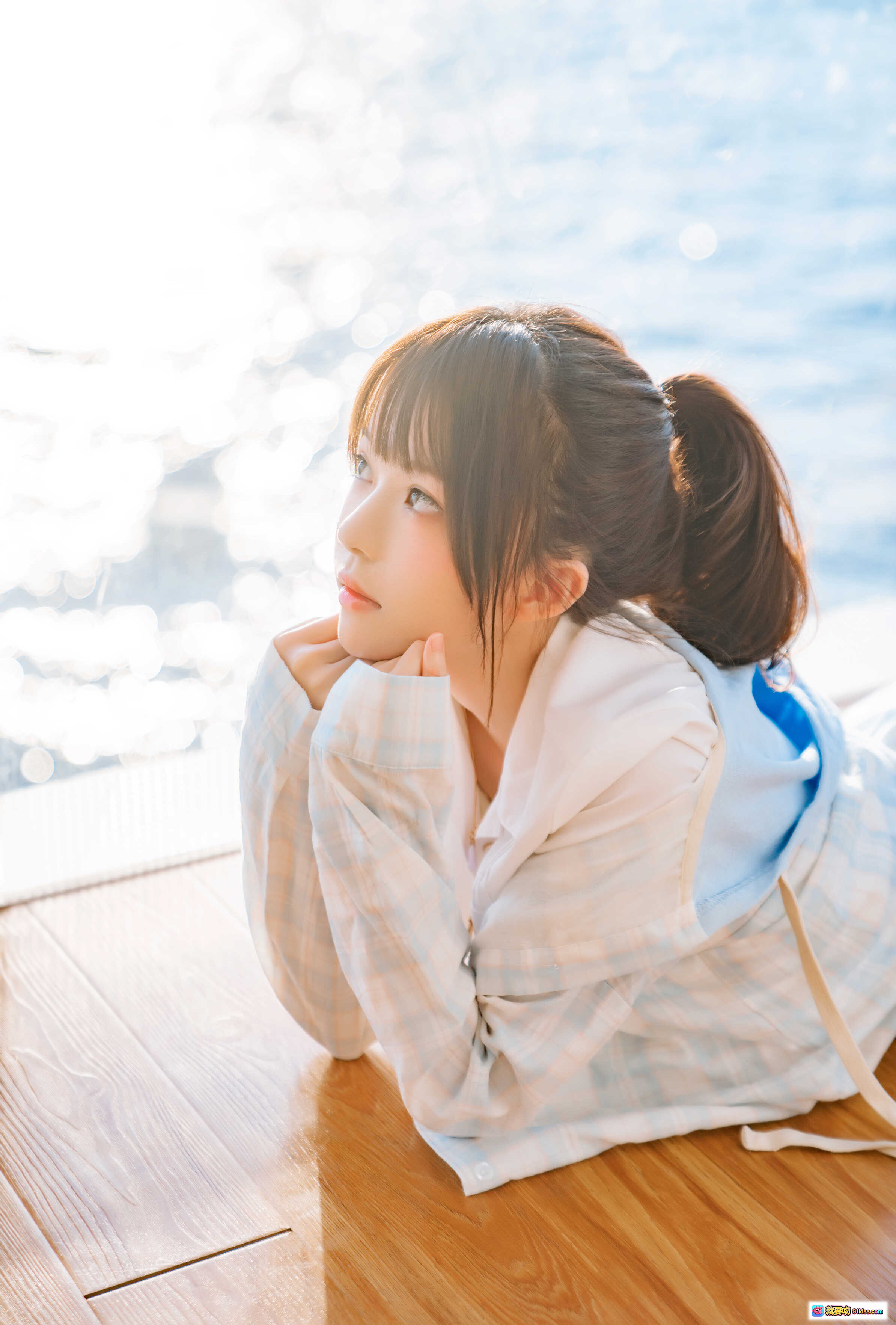 图片[2] - 桜桃喵080感光写真集｜清新JK制服少女窗边逆光侧颜｜格纹百褶裙白衬衫甜美风｜30P高清摄影图集 - 就要吻