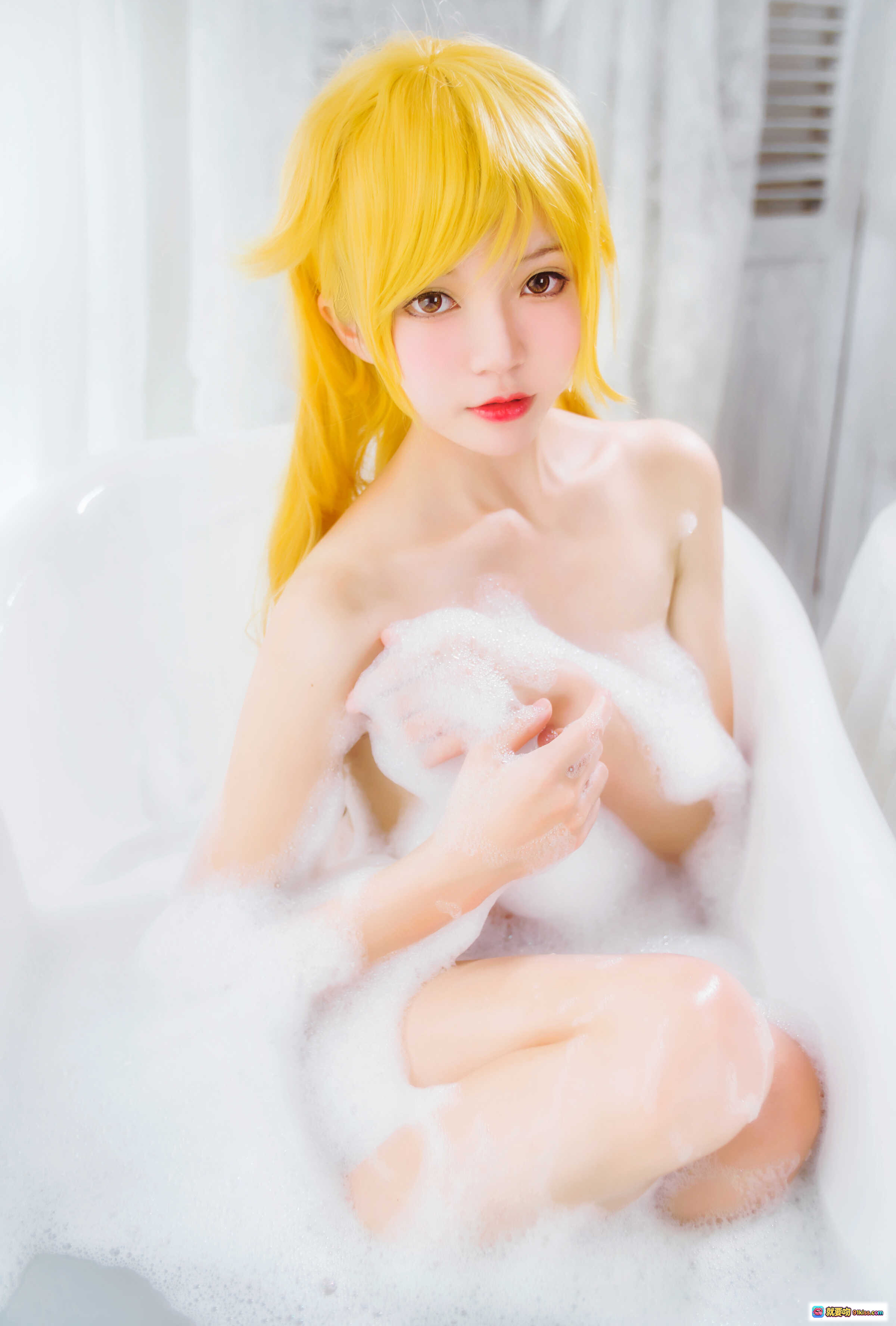 图片[6] - 桜桃喵036小忍浴缸写真｜金发少女泡澡美图｜50P高清私房照｜浴室泡泡氛围感Cosplay - 就要吻
