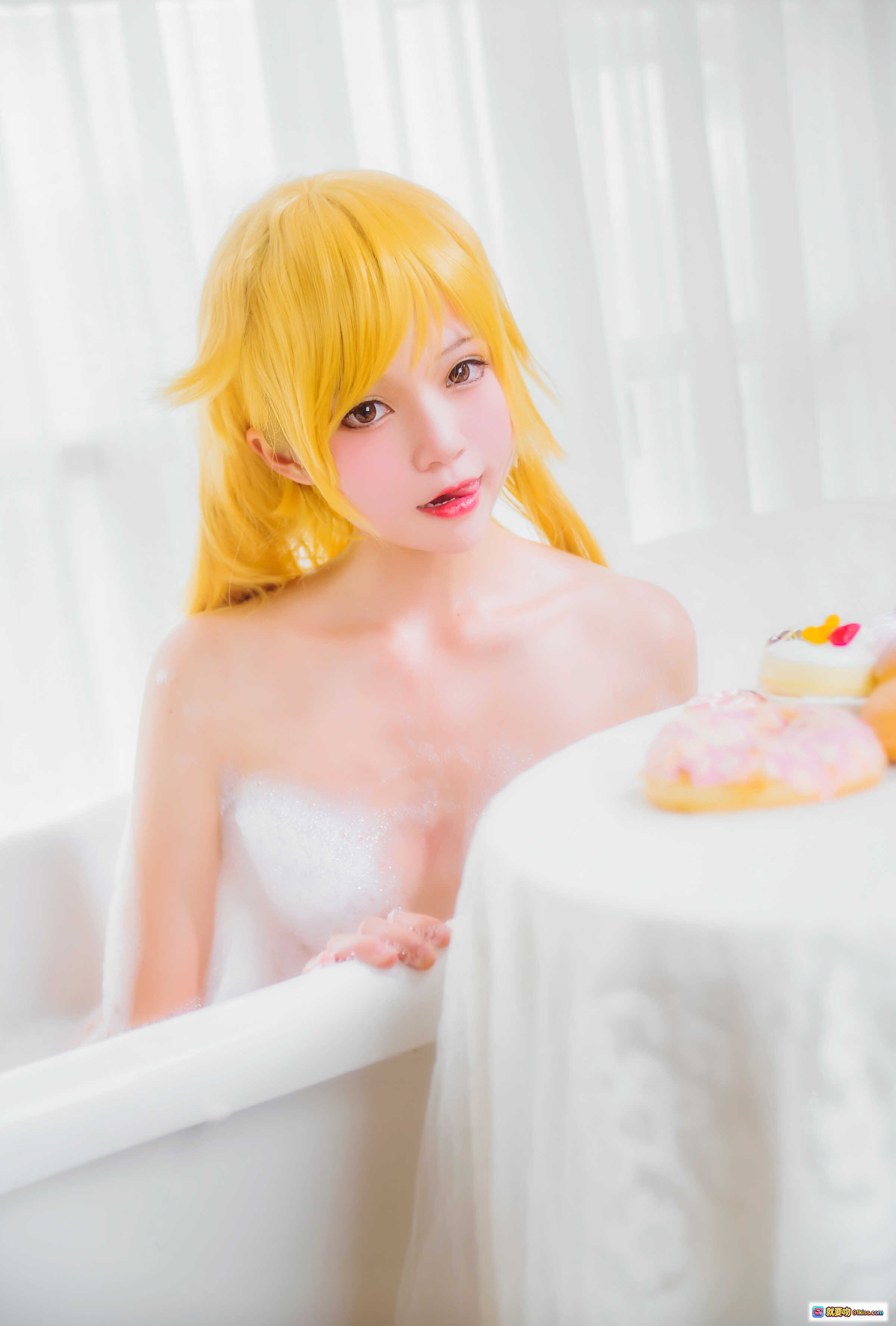 图片[7] - 桜桃喵036小忍浴缸写真｜金发少女泡澡美图｜50P高清私房照｜浴室泡泡氛围感Cosplay - 就要吻