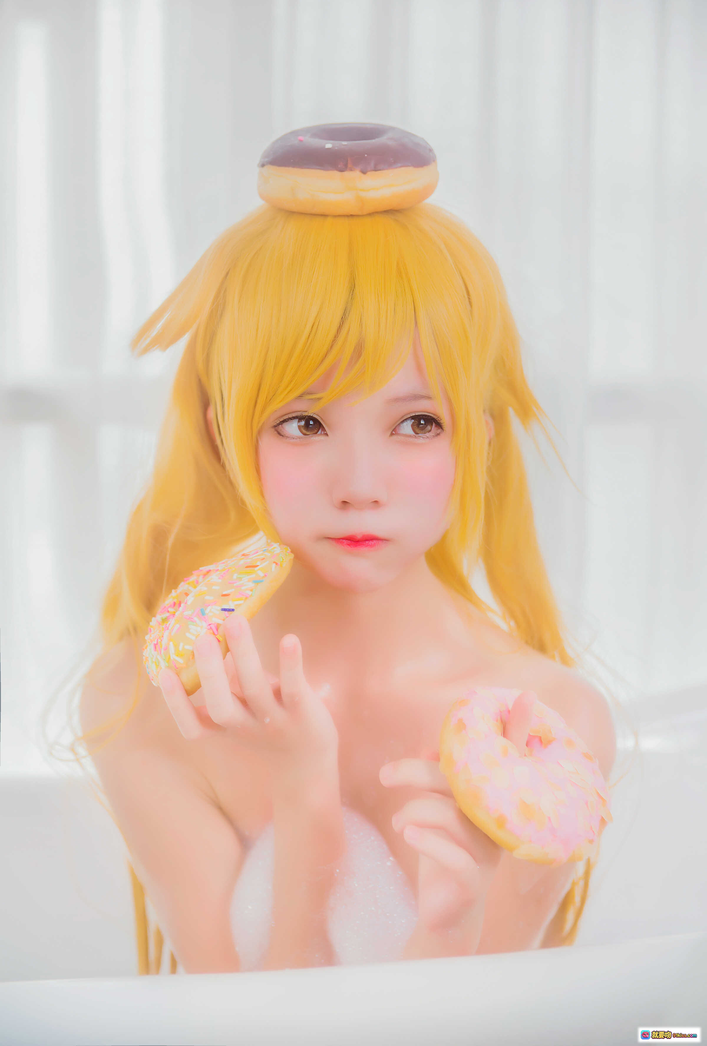 图片[5] - 桜桃喵036小忍浴缸写真｜金发少女泡澡美图｜50P高清私房照｜浴室泡泡氛围感Cosplay - 就要吻