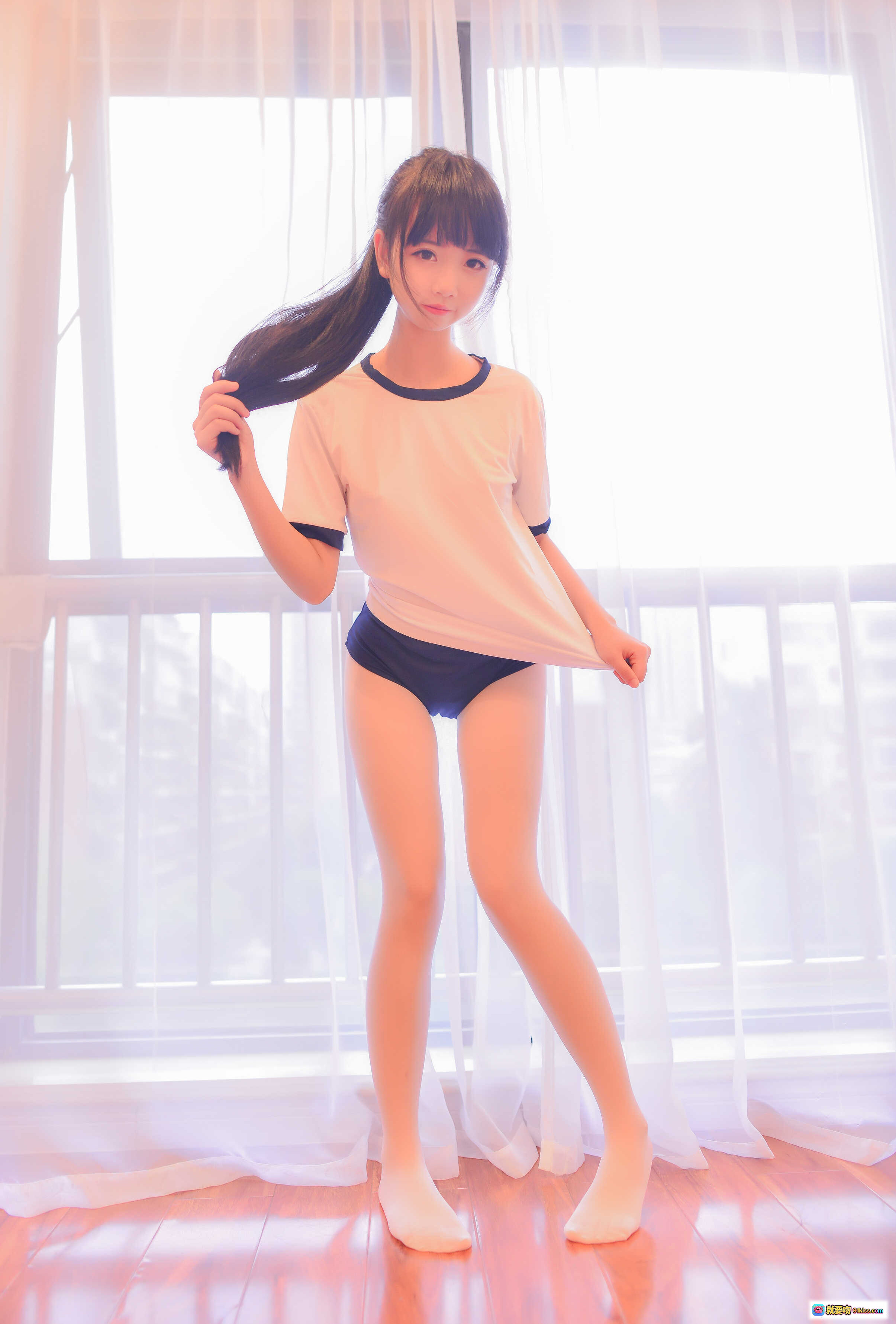 图片[4] - 雪琪SAMA NO.020 体操服写真 甜美少女 窗边椅拍 清新自然 光影柔美 17P高清图集 - 就要吻