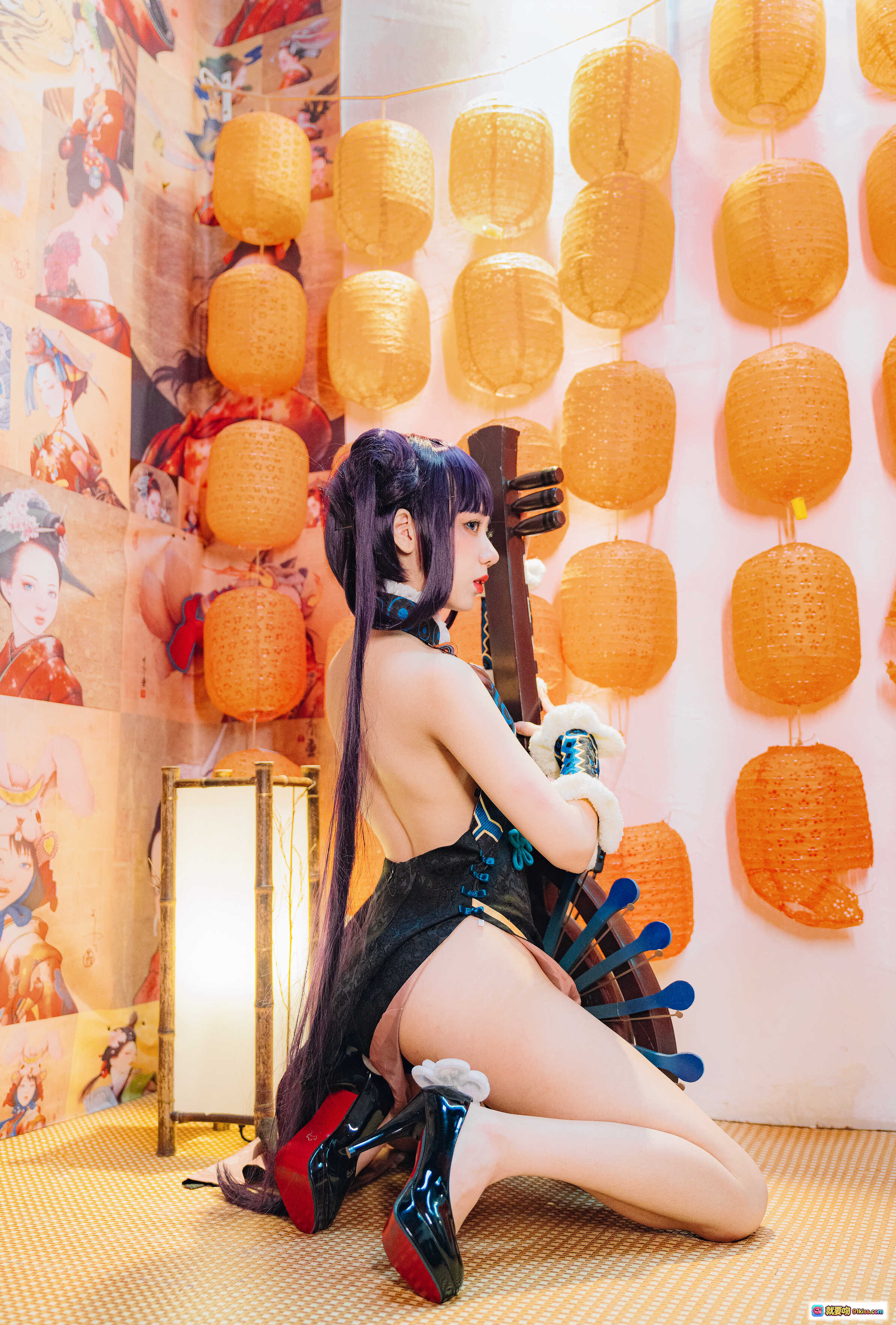 图片[9] - 果咩酱w NO.009 杨贵妃 Cosplay 美腿高跟旗袍古风写真 30P 1.01GB 东方美学 琵琶道具 和风场景 - 就要吻