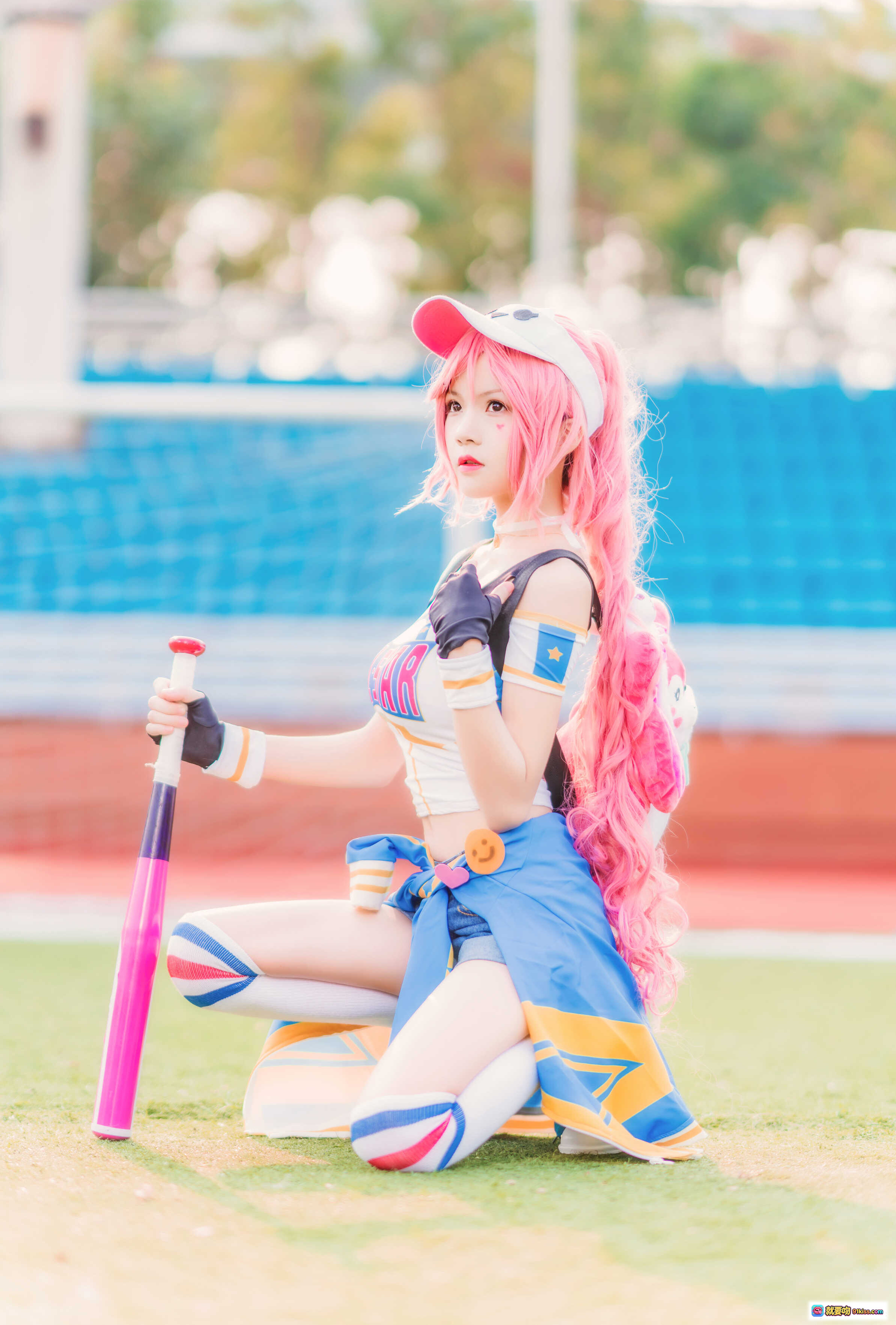 图片[8] - 桜桃喵木兰星元cosplay粉发少女棒球装户外写真甜美可爱动漫角色扮演高清美图 - 就要吻