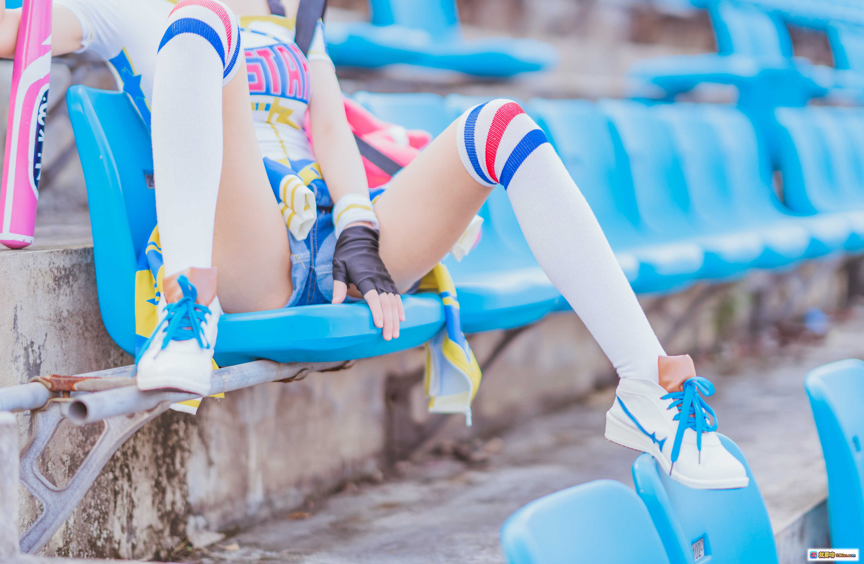 图片[4] - 桜桃喵木兰星元cosplay粉发少女棒球装户外写真甜美可爱动漫角色扮演高清美图 - 就要吻