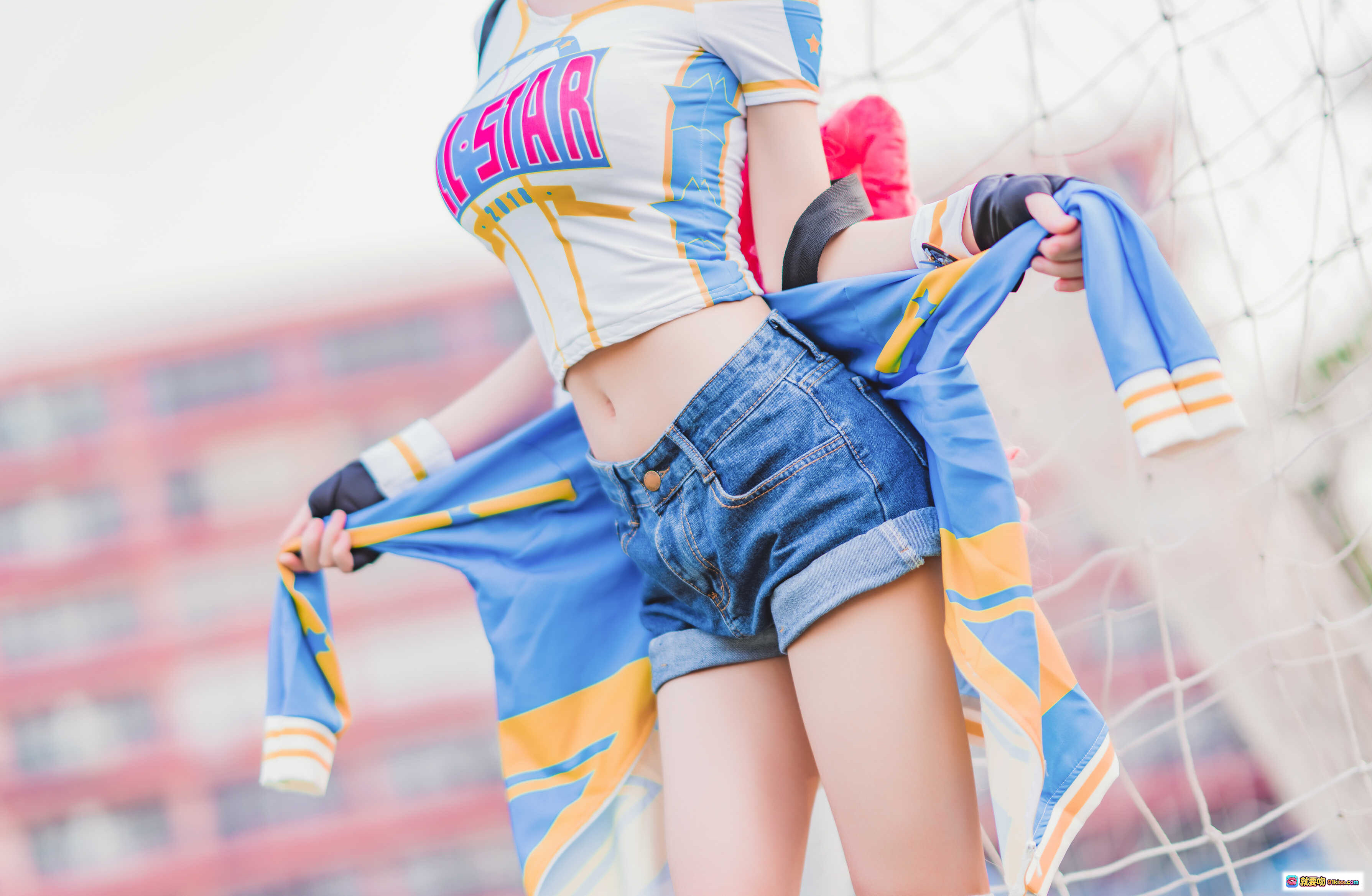 图片[7] - 桜桃喵木兰星元cosplay粉发少女棒球装户外写真甜美可爱动漫角色扮演高清美图 - 就要吻