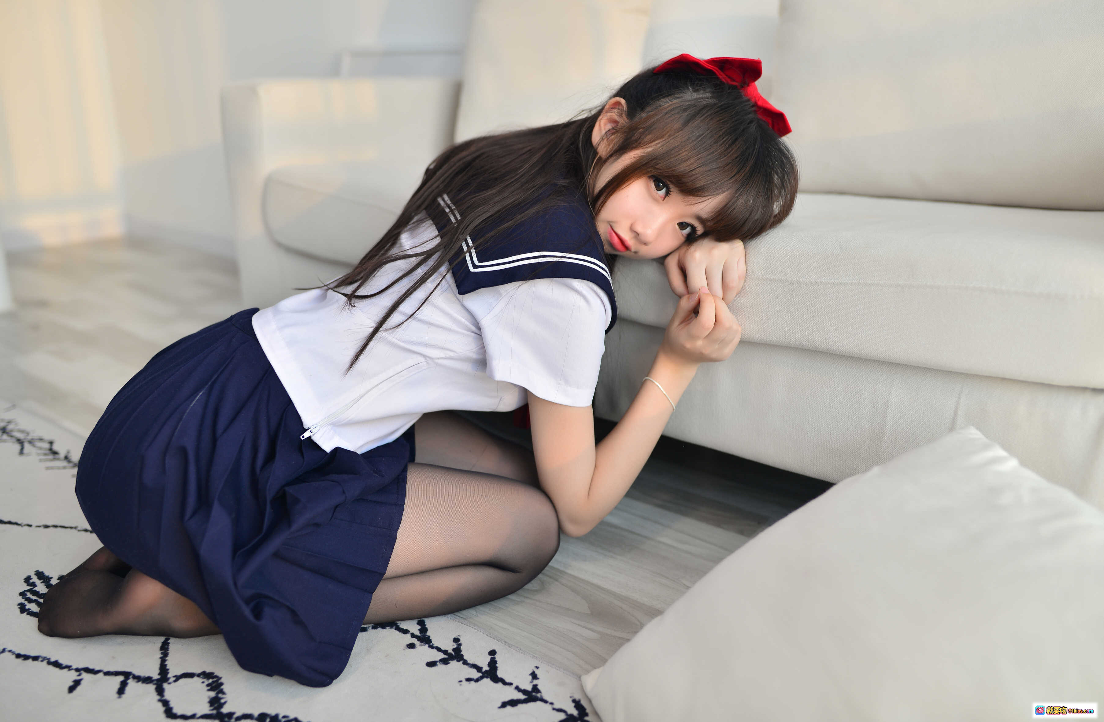 图片[9] - 雪琪SAMA NO.040 3号本真爱限量版｜水手服+黑丝+短裤+美腿写真127P高清图集 - 就要吻