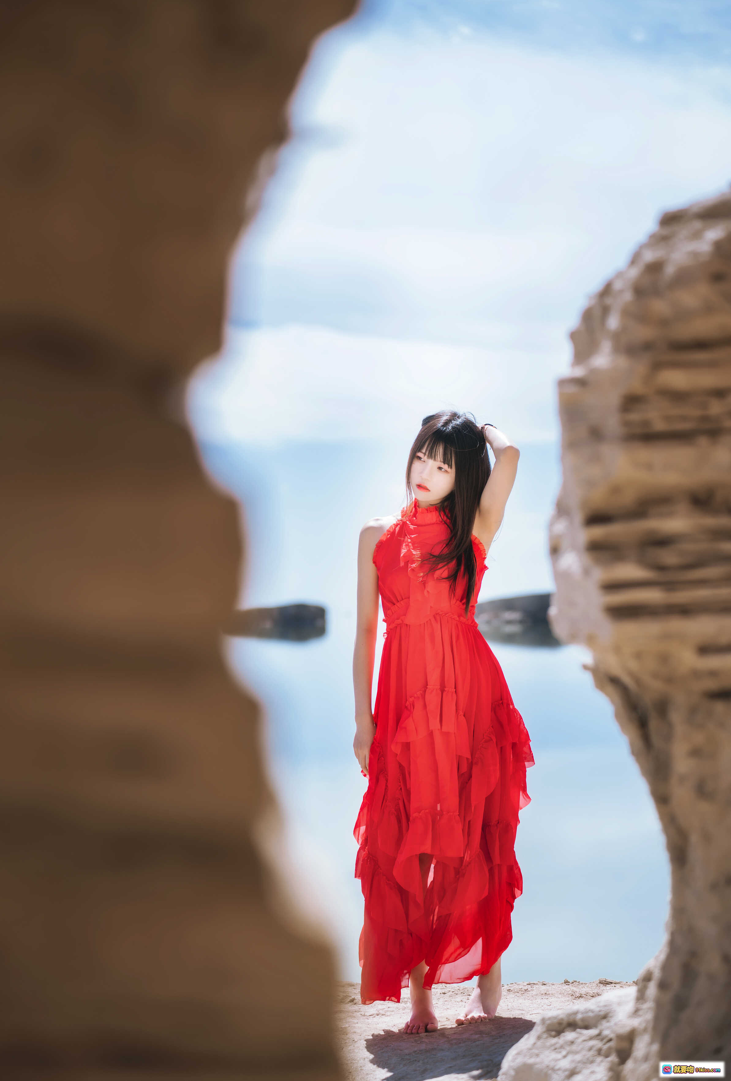 图片[6] - 桜桃喵091炙写真集 红裙海边岩石性感姿态 25P高清美图 461MB大容量下载 - 就要吻