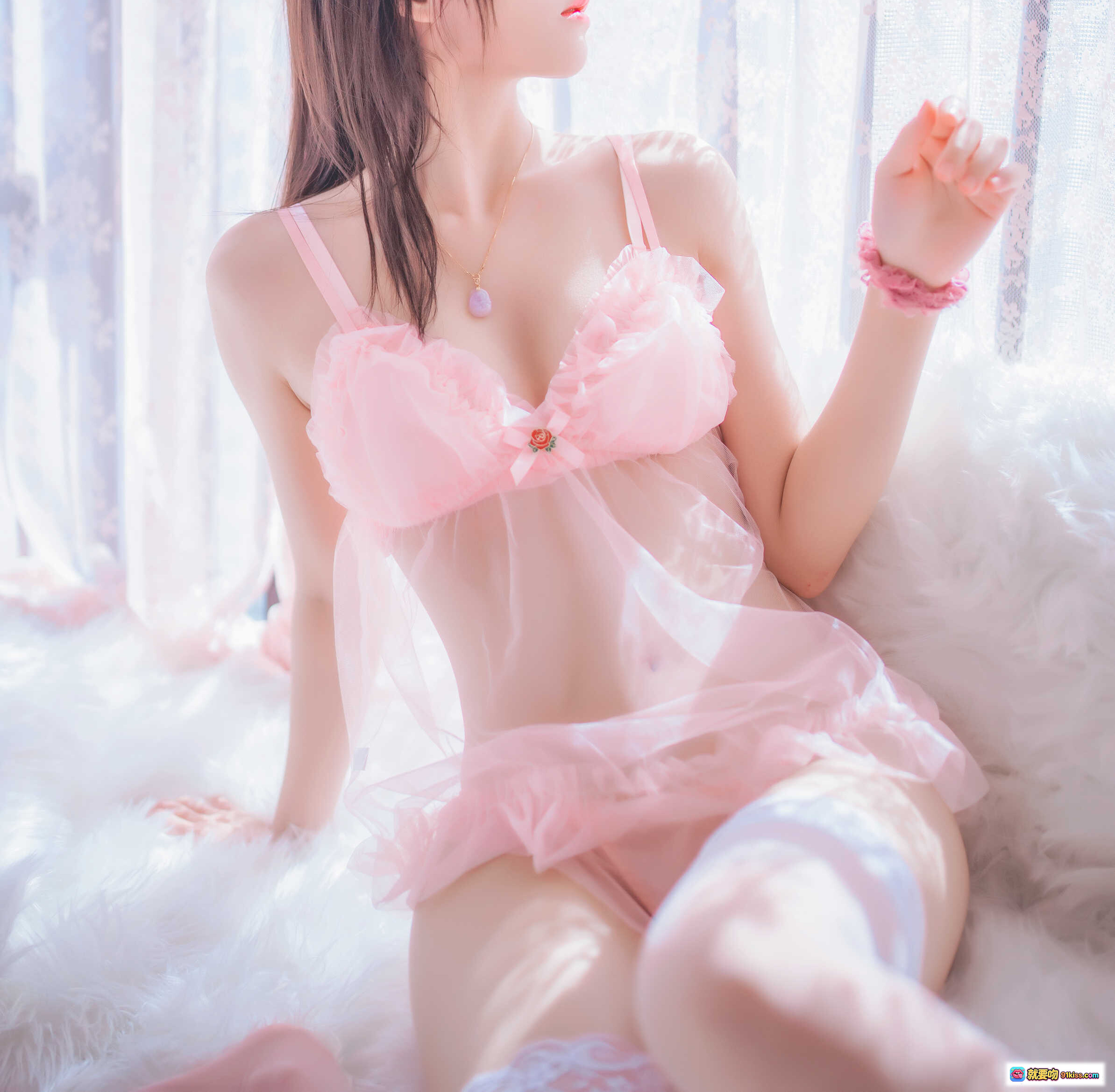 图片[3] - 桜桃喵071初恋01写真集｜粉色蕾丝内衣性感美臀｜柔光梦幻氛围｜高清30P私房摄影 - 就要吻