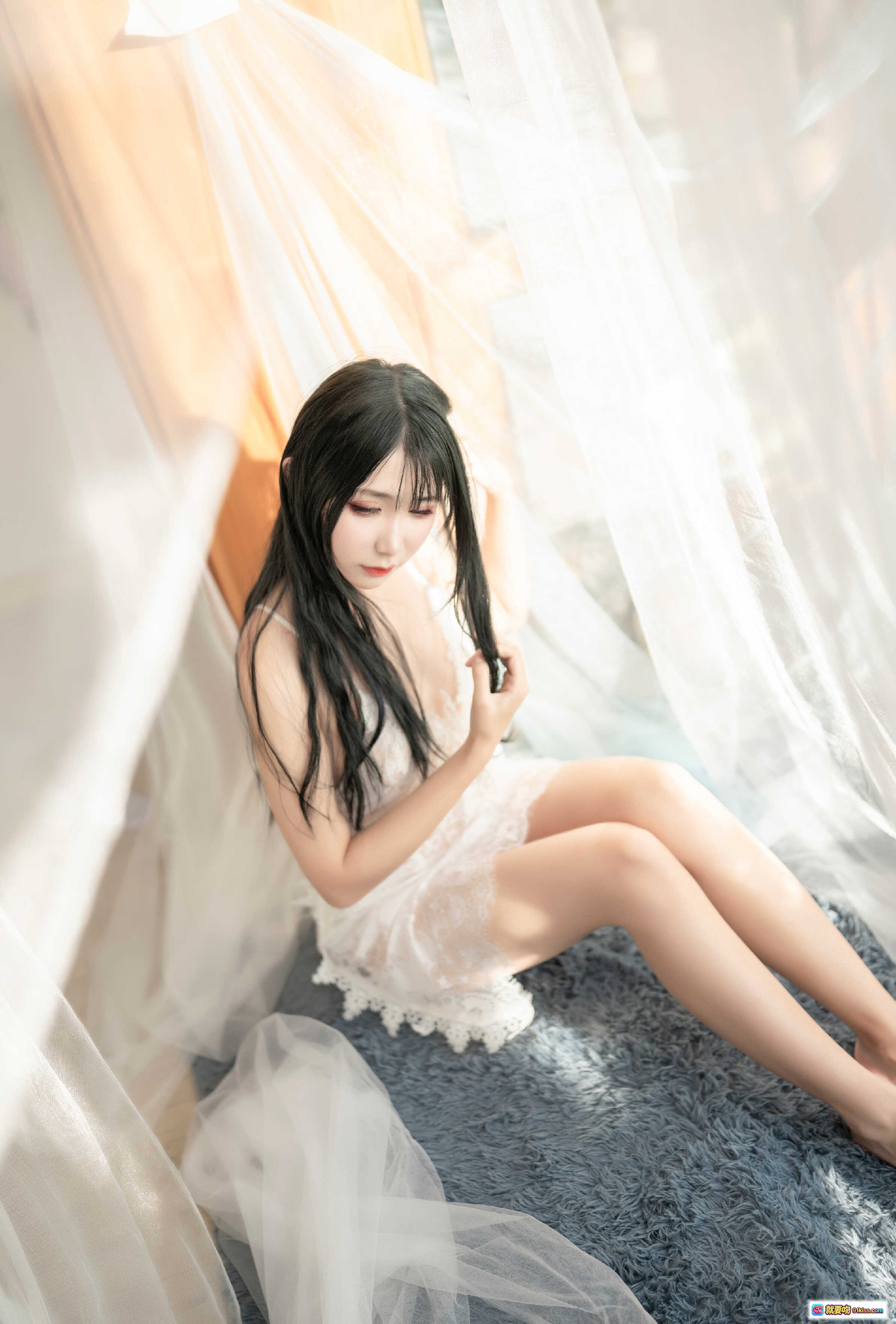 图片[3] - 阮邑_Fairy NO.006 私房写真 | 白纱轻盈·窗边慵懒·柔光唯美·40P高清图集 - 就要吻