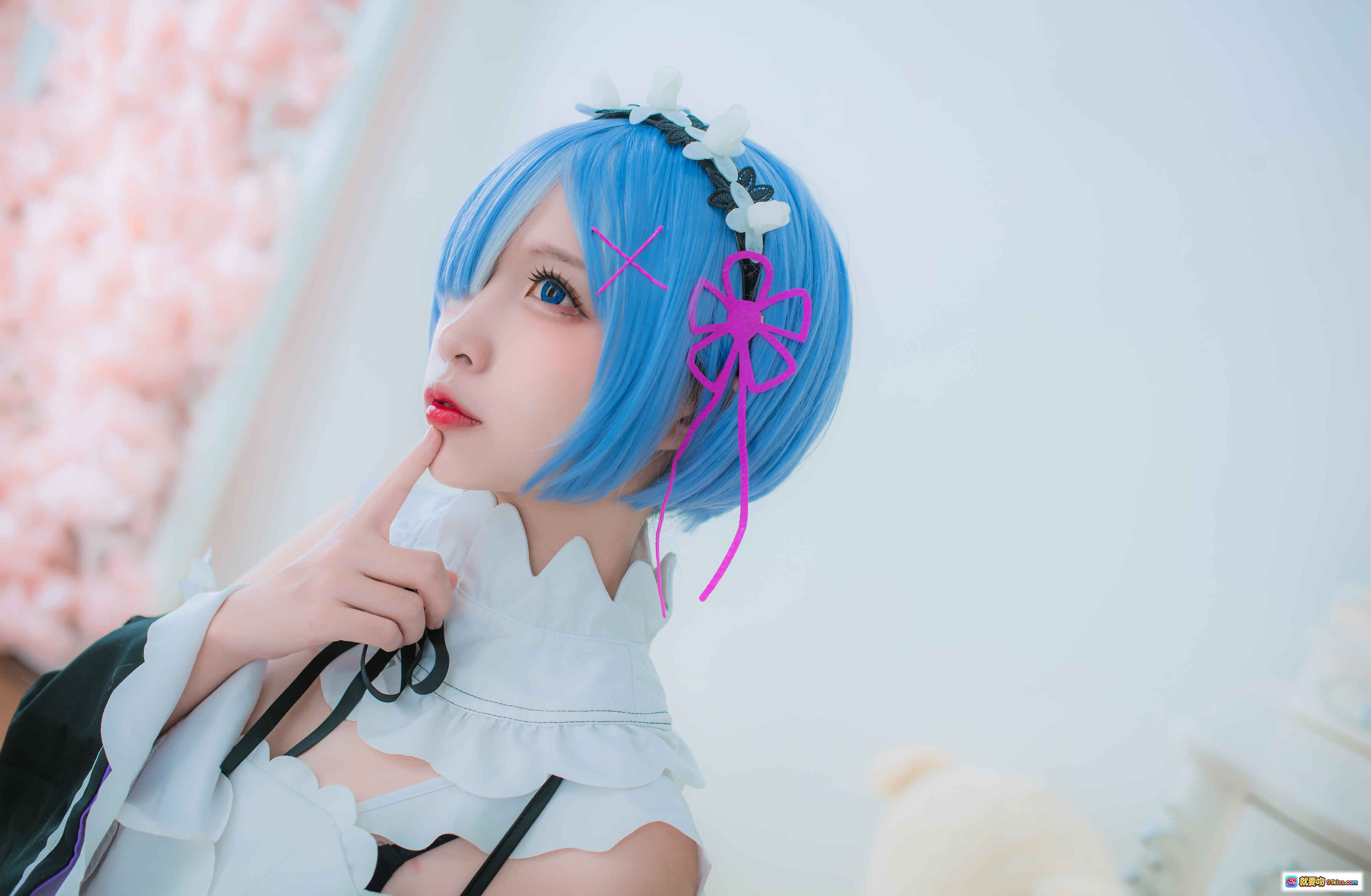 图片[9] - 二佐Nisa NO.039 蕾姆女仆装白丝美腿黑皮鞋 Cosplay写真 33P高清图集 - 就要吻