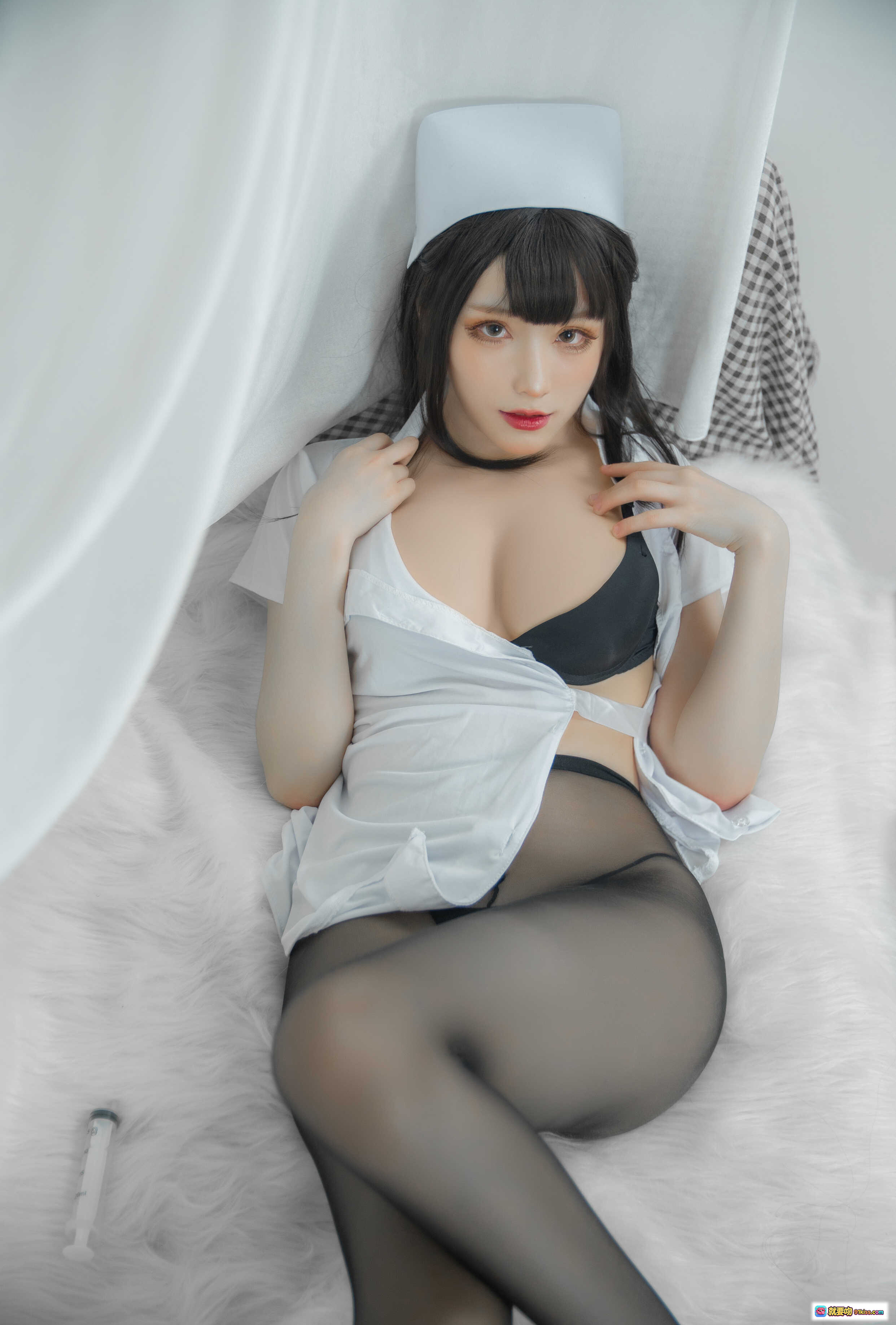 图片[3] - 起司块wii NO.008 白色护士cos写真 72P高清图集 黑丝美腿 性感制服诱惑 医疗主题摄影 - 就要吻