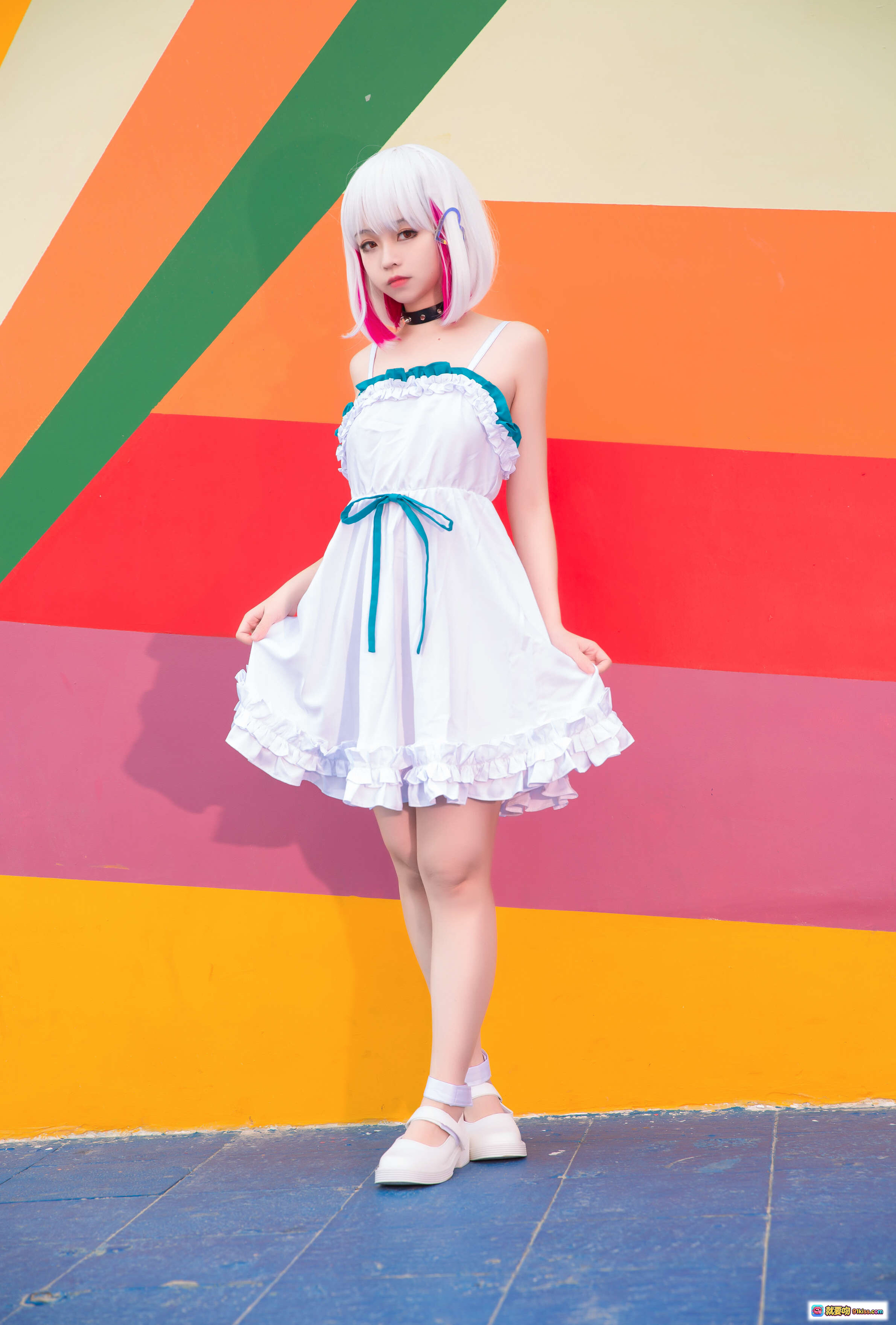 图片[4] - G44不会受伤 NO.035 珀尔诺 多娜多娜一起来做坏事吧 白发粉挑染 Cosplay 美少女 甜美系 服装精致 背景彩虹阶梯 拍摄高清 34P 236MB - 就要吻