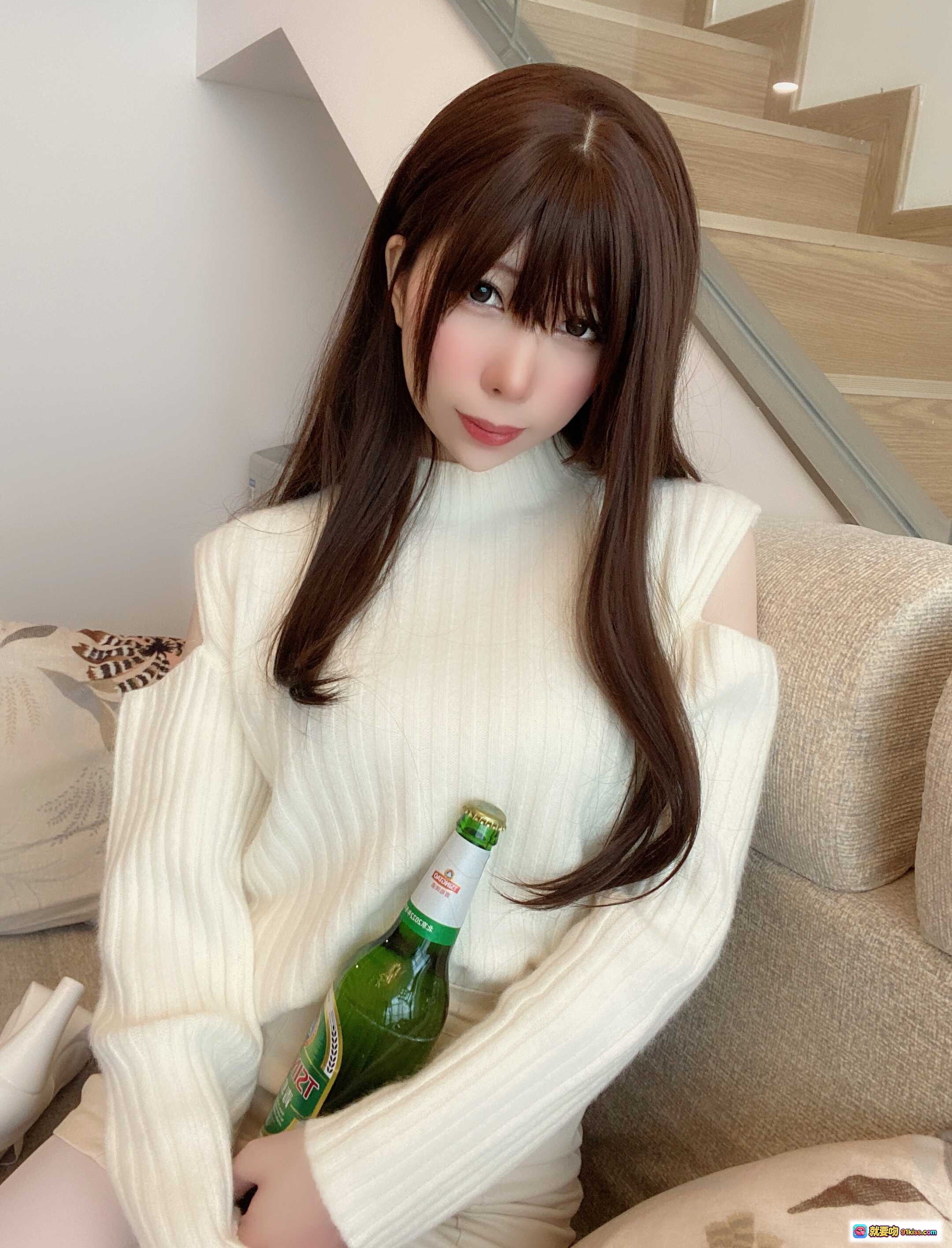 图片[10] - 鹿野希 Vol.14 草莓女友写真集 140P高清美图 白色内衣+长袜+高跟鞋 甜美私房风 室内居家拍摄 276MB下载 - 就要吻